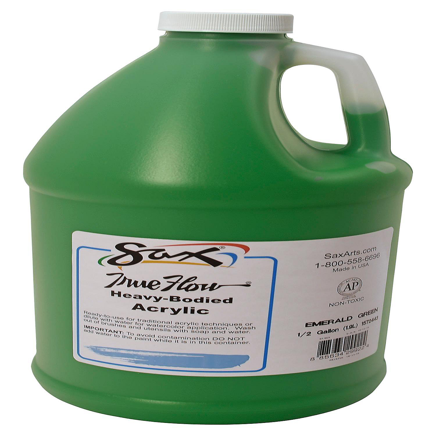 Sax Heavy Body Acrylic Paint, 1/2 Gallon, Emerald Green | Oriental Trading
