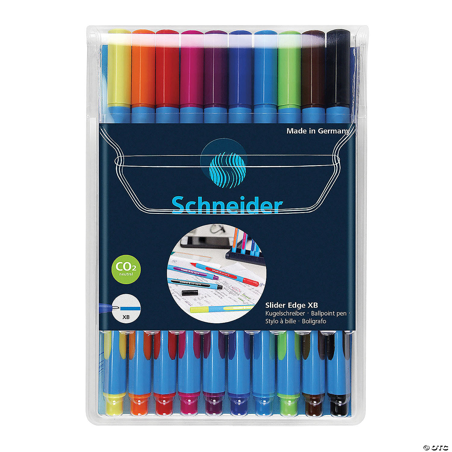 Welkom Wijzerplaat werknemer Schneider Slider Edge XB Ballpoint Pen, Viscoglide Ink, 1.4 mm, 10-Color  Assortment in Wallet | Oriental Trading