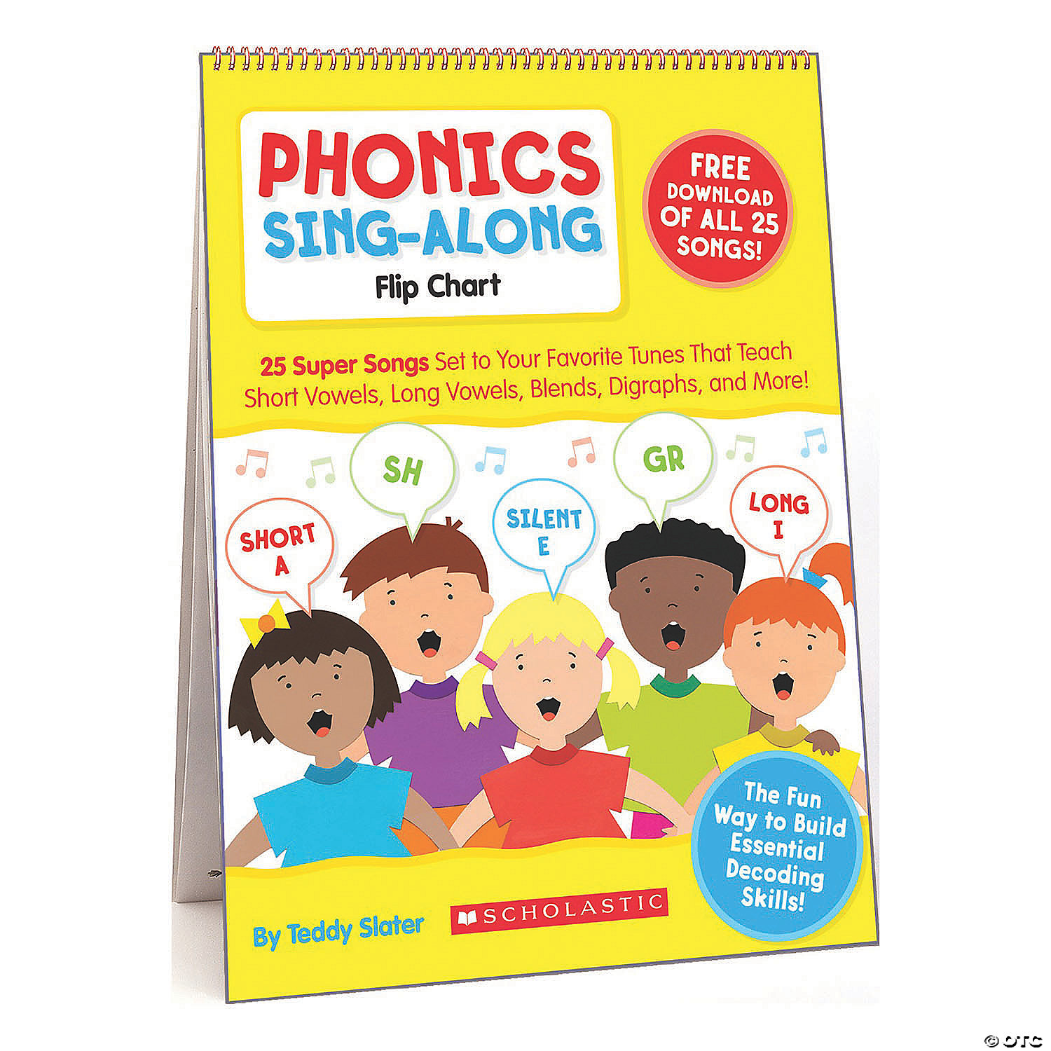 Blends,　Sing-Along　Your　Songs　Express　Long　Vowels,　Favorite　25　Short　Fun　to　Digraphs,　Flip　That　Set　More!　Chart:　and　Super　Vowels,　Tunes　Teach　Scholastic　Phonics