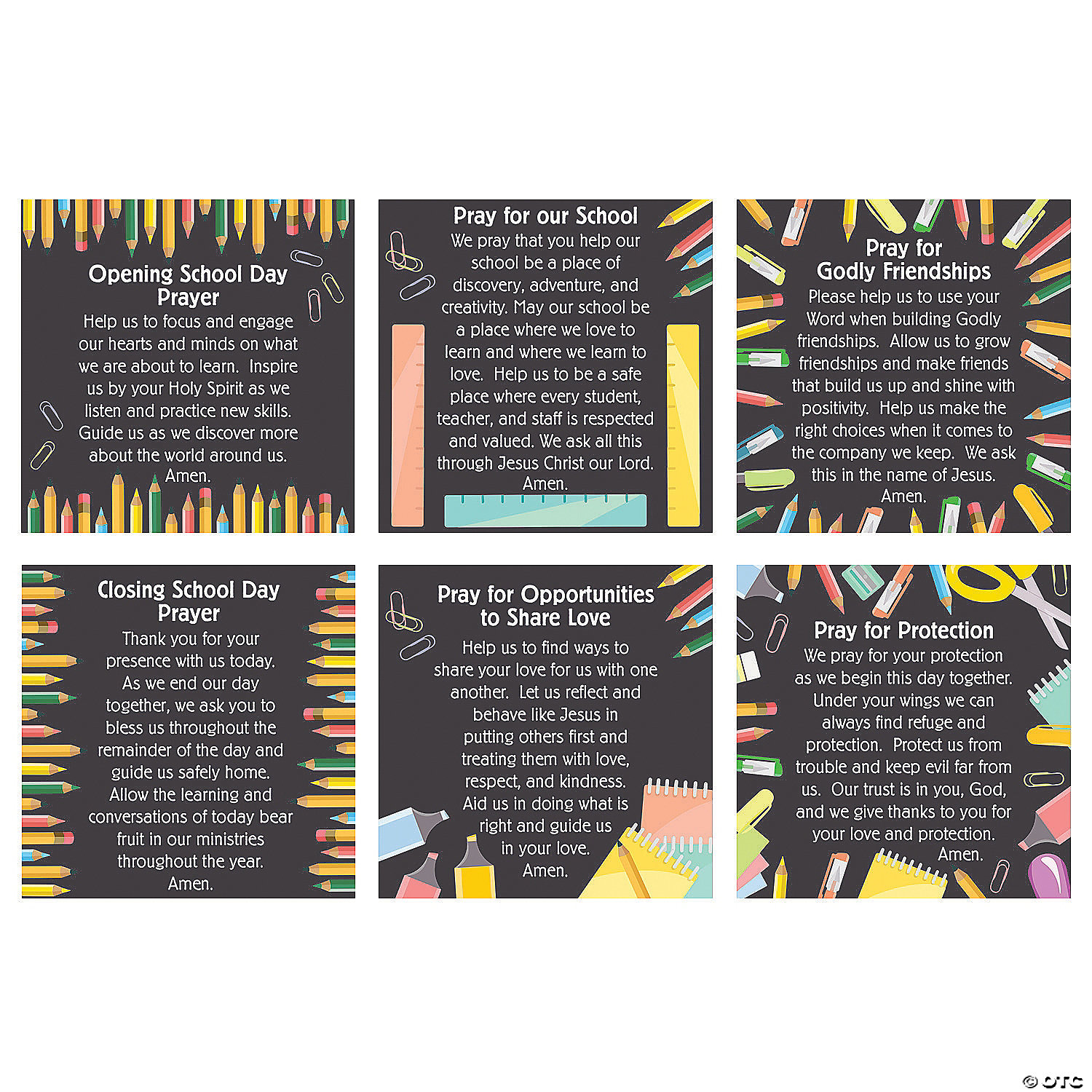School Prayers Cutouts - 6 Pc. | Oriental Trading
