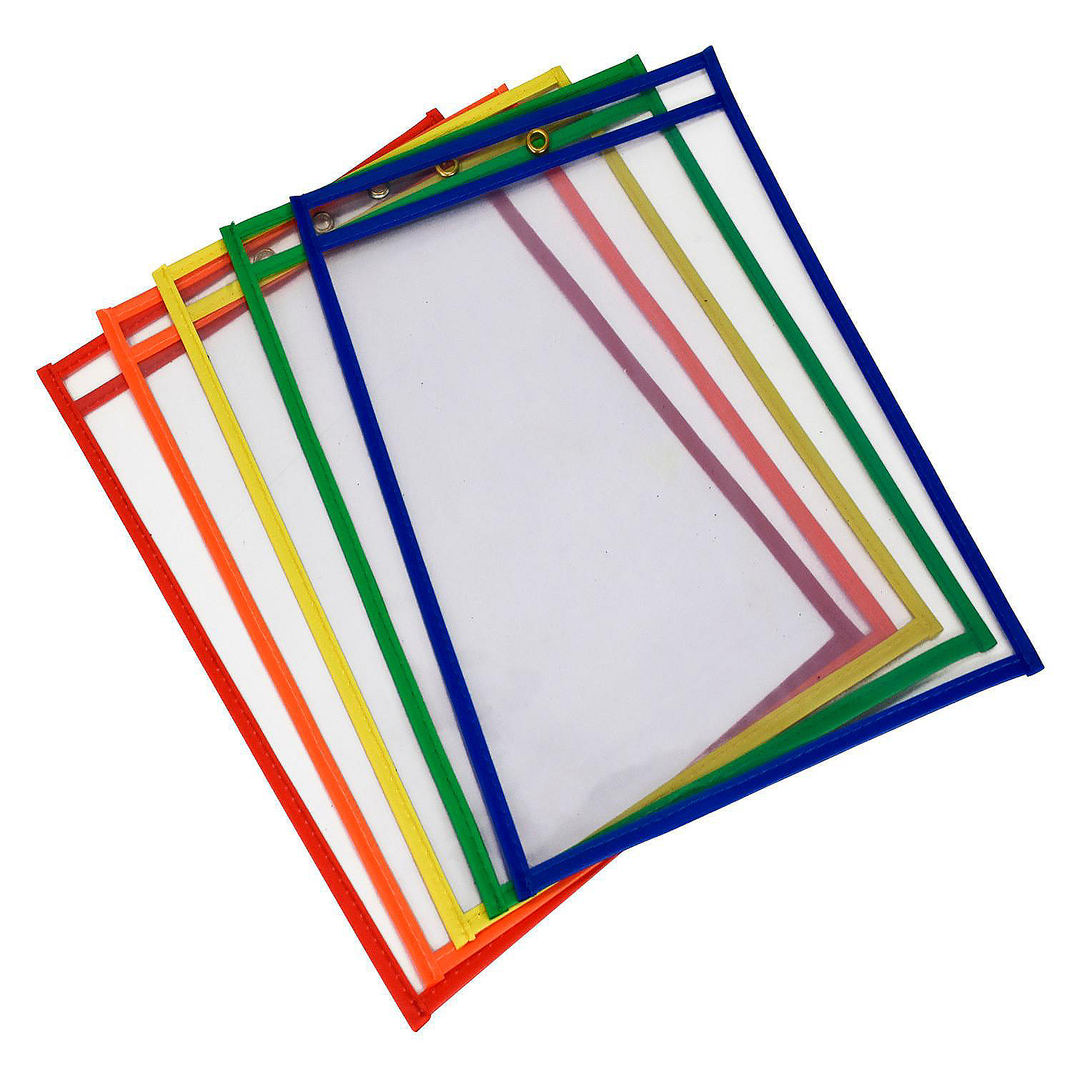 School Smart Reusable Dry Erase Pocket Sleeves, 101/2 x 13 Inches
