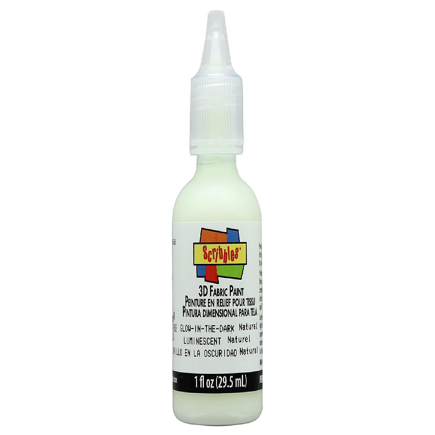 Scribbles Fabric Paint 1oz Glow Natural