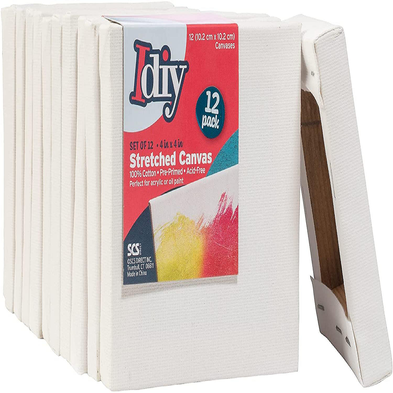 4 x 12 inches Darice 30065153 Stretched Canvas White 2-Pack 
