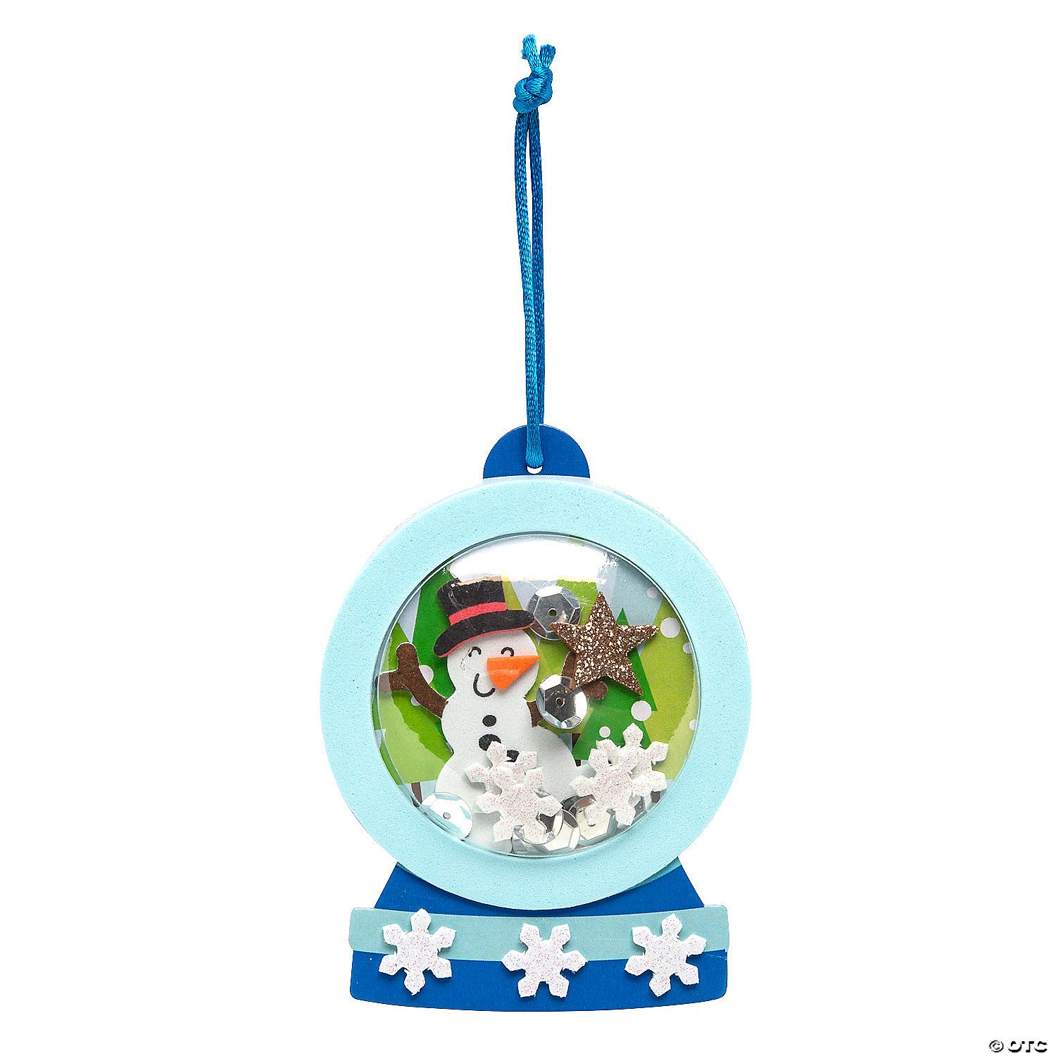 Shaker Snow Globe Ornament Craft Kit Makes 12