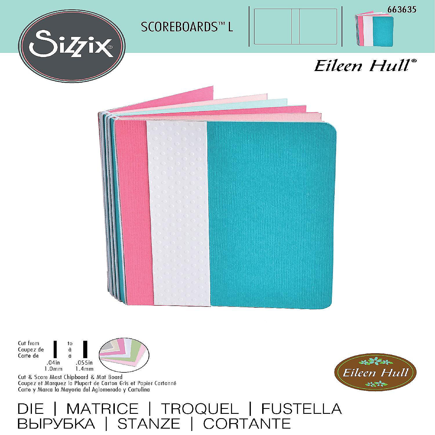 Sizzix Scoreboards Large Die by Eileen HullNotebook Oriental Trading