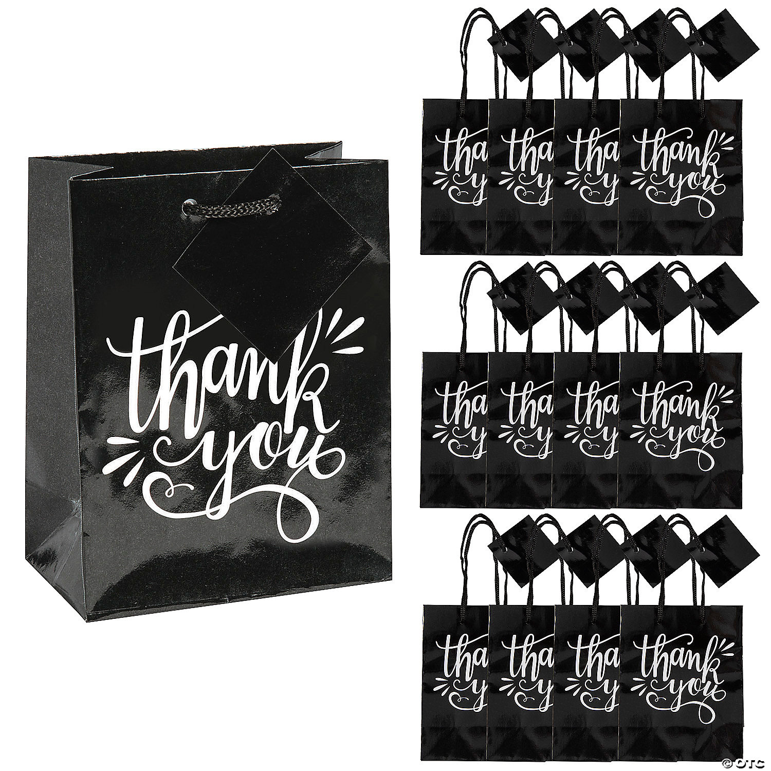 Small Black White Thank You Gift Bags Oriental Trading