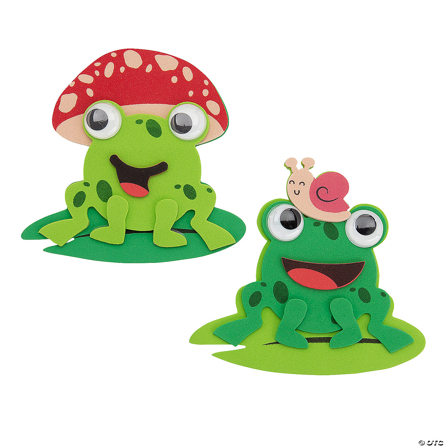 Smiling Frog with Lily Pad Foam Craft Kit Makes 12