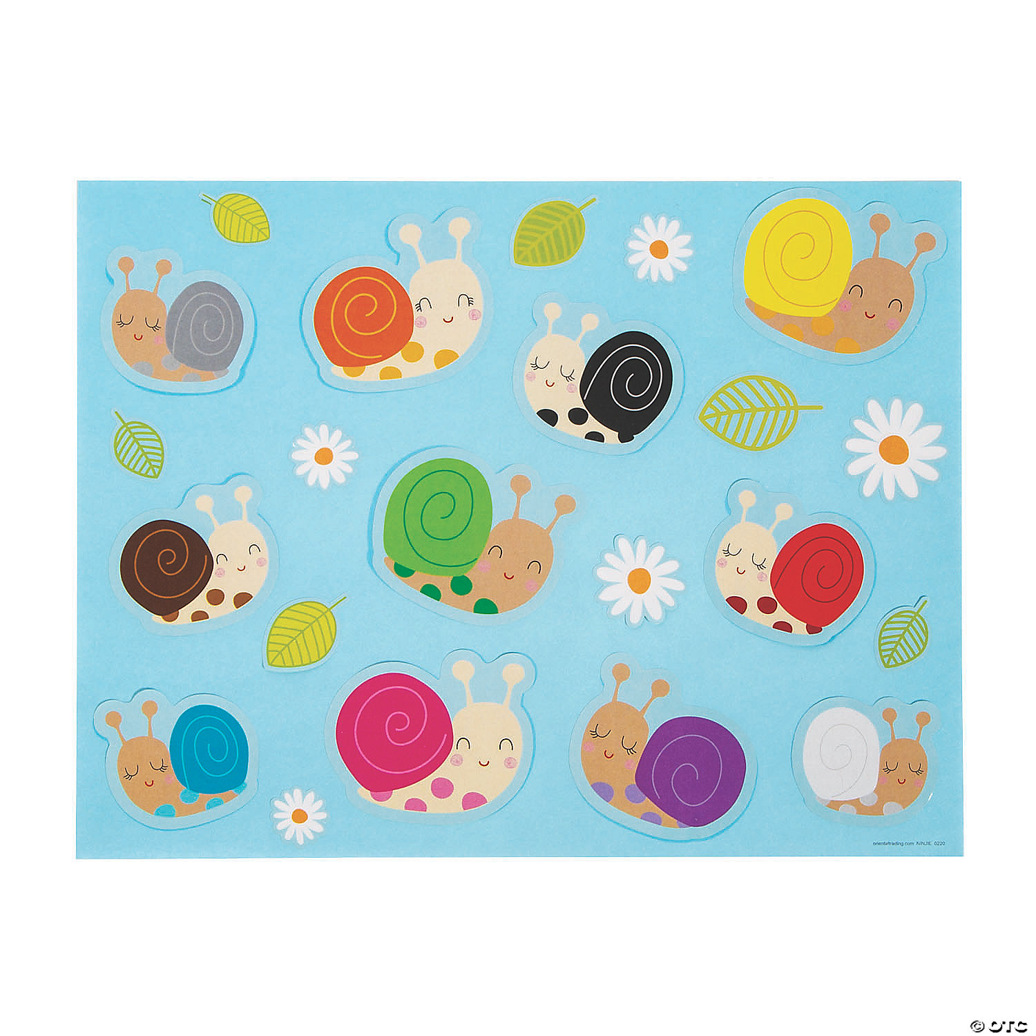 Snail Color Recognition Sticker Scenes 12 Pc Oriental Trading