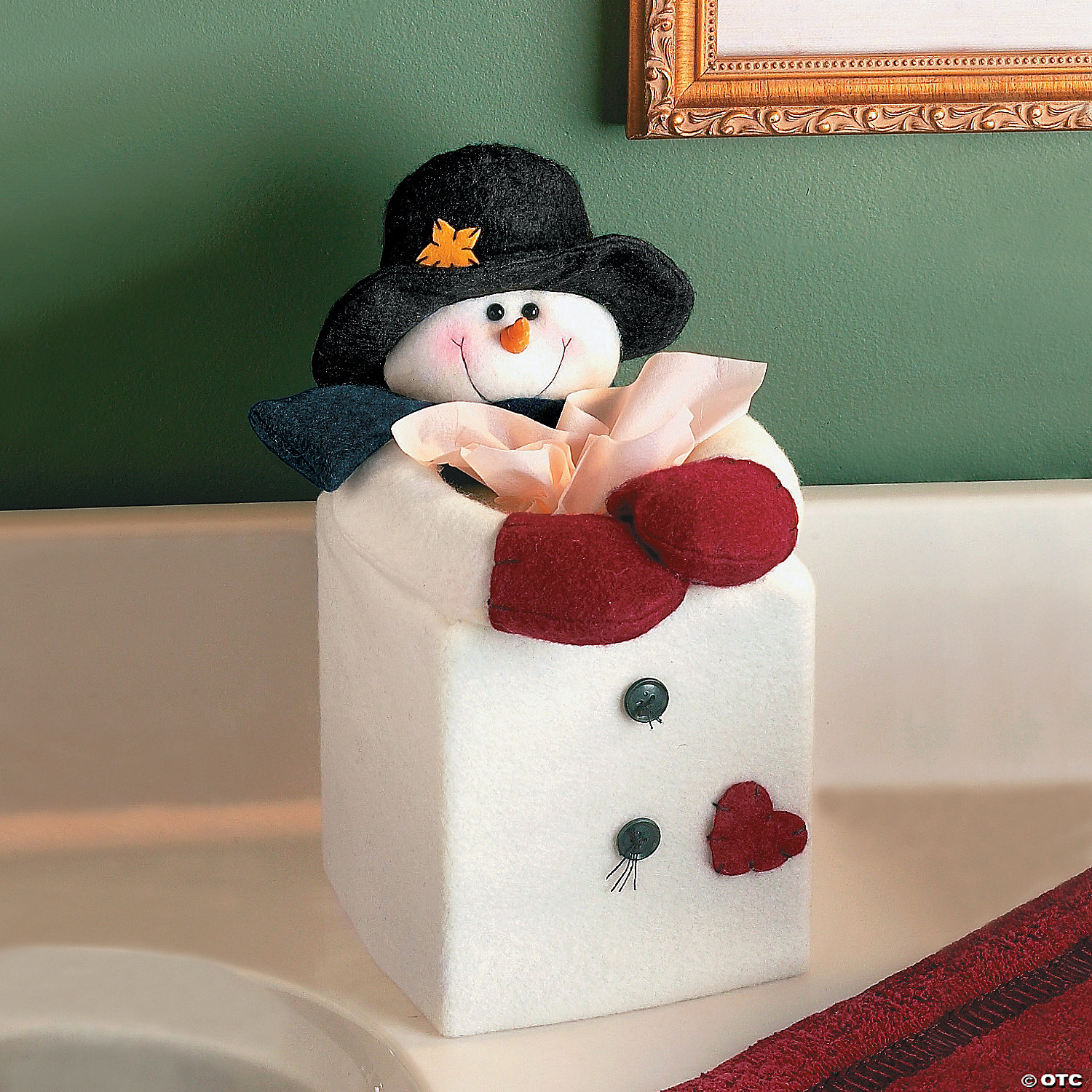 snowman tissue box cover