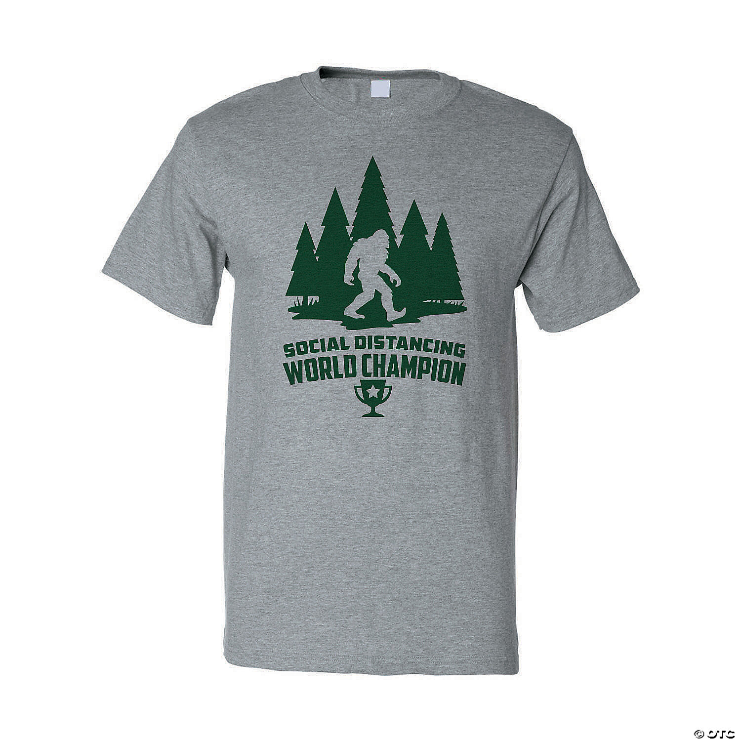 Bigfoot Sasquatch Social Distancing World Champion Männer Men T-Shirt Olive 