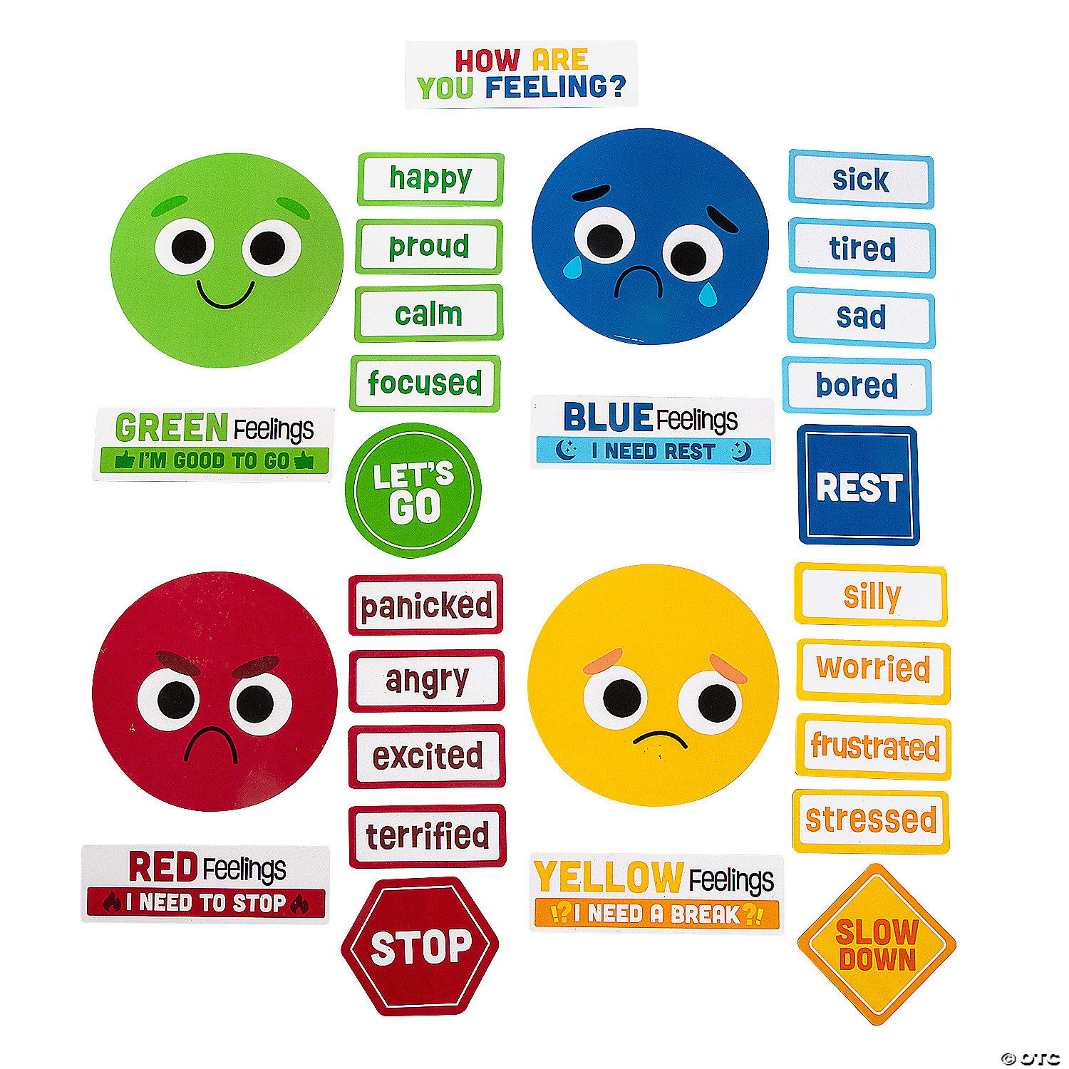 Social Emotional Learning Emotion Check-In Magnet Set