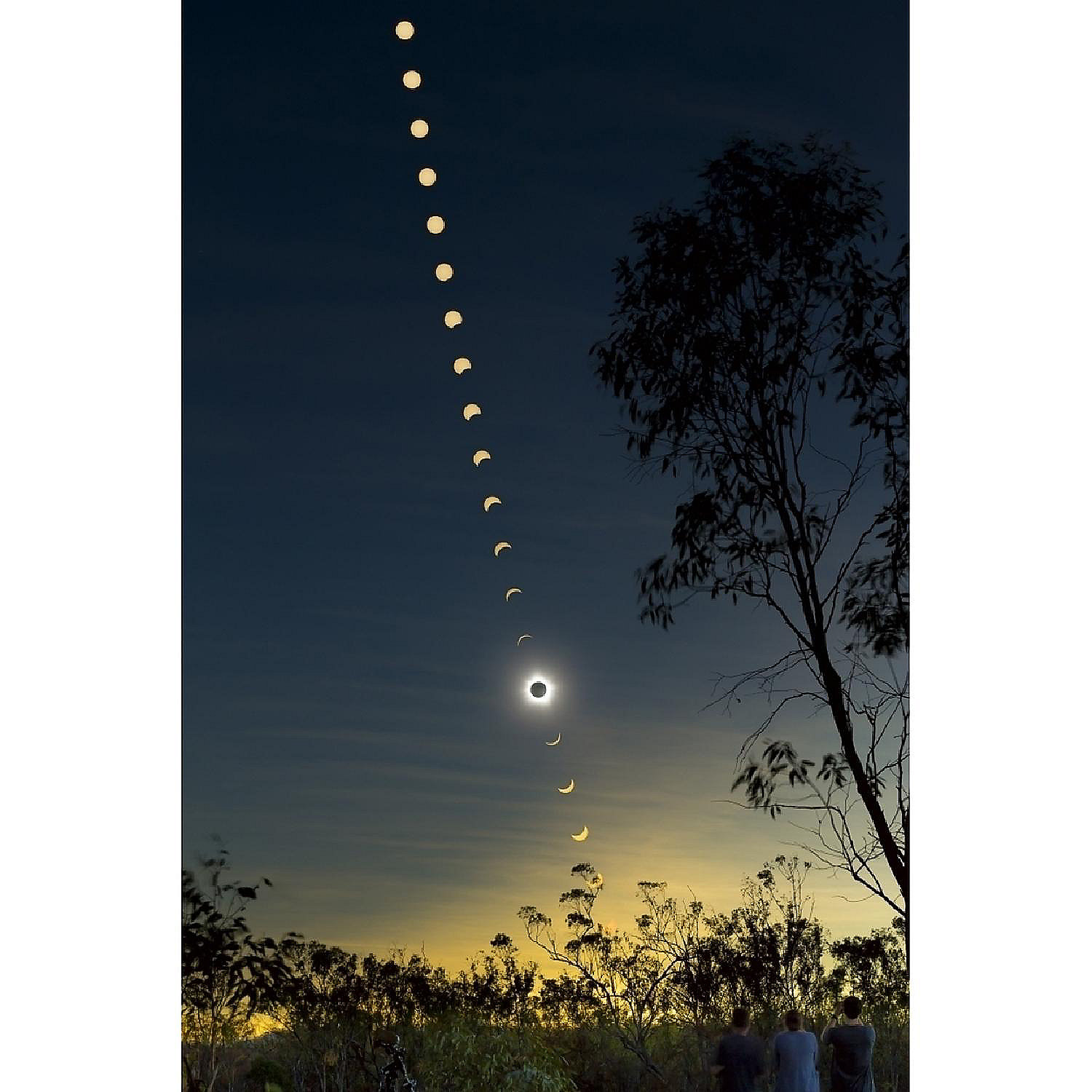 Solar eclipse composite Queensland Australia Poster Print 11 x 17