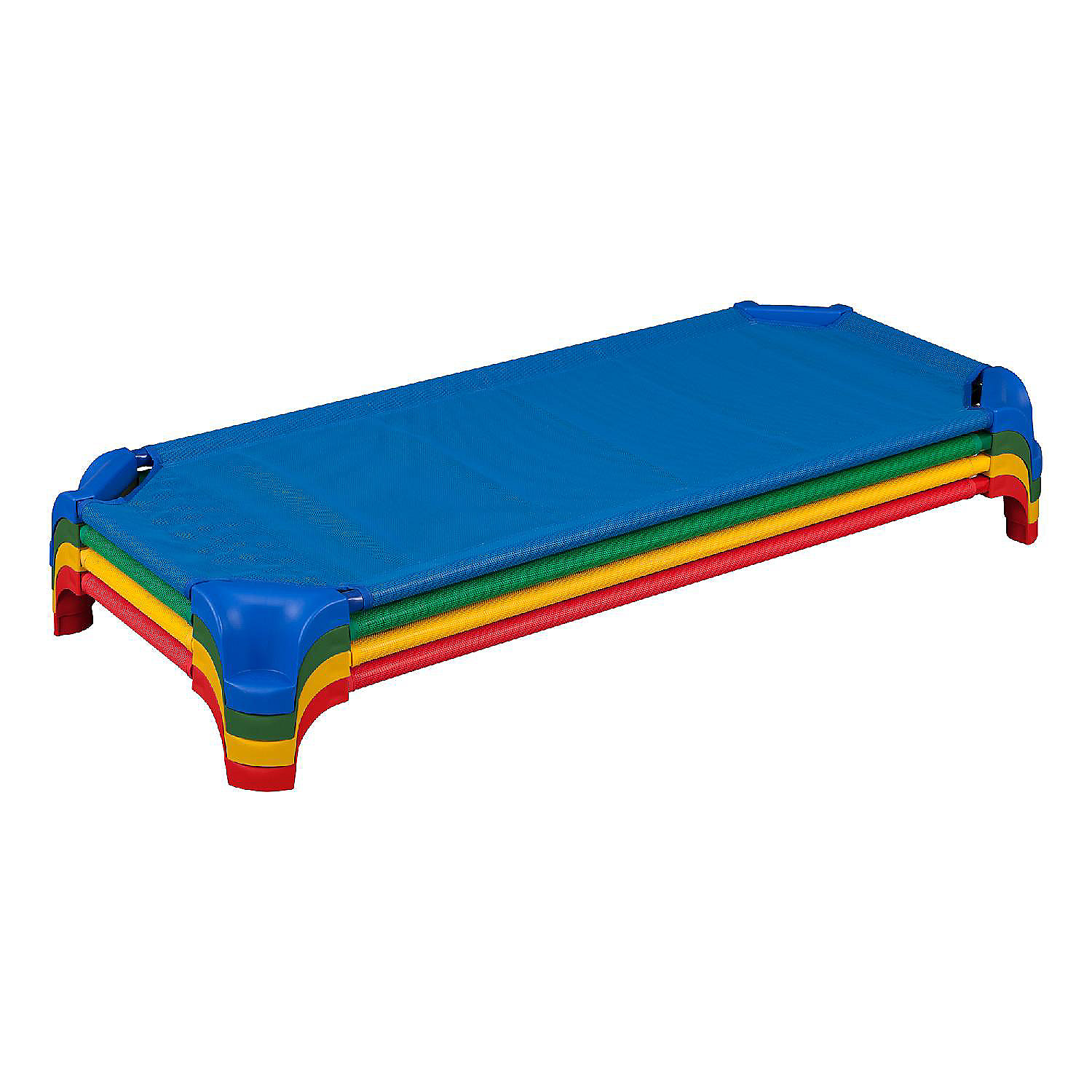 Sprogs Deluxe Assorted Colors Stackable Daycare Cot with Easy Lift Corners Standard 52" L (4
