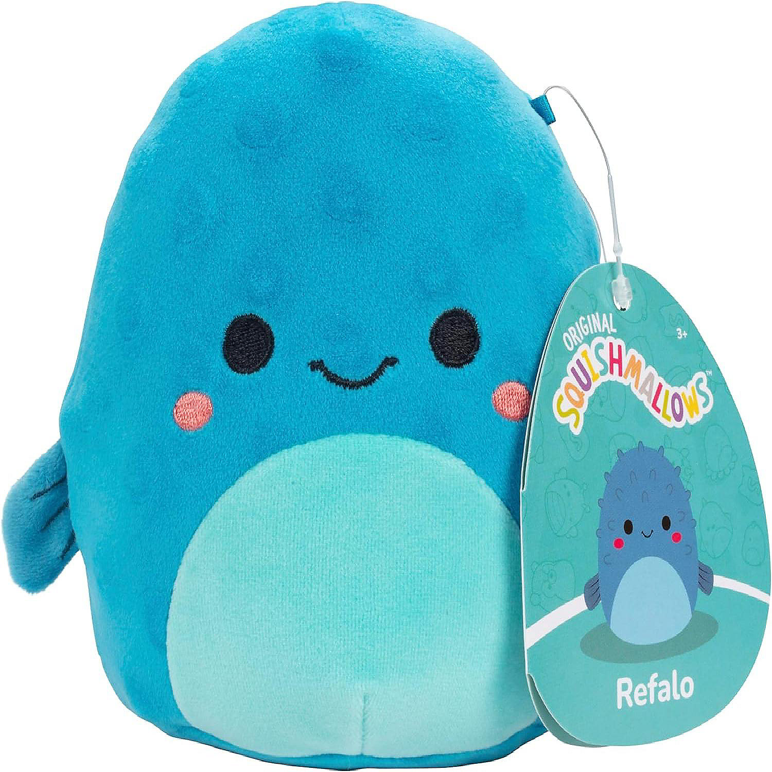 Squishmallows 5" Refalo The Blue Pufferfish Officially Licensed