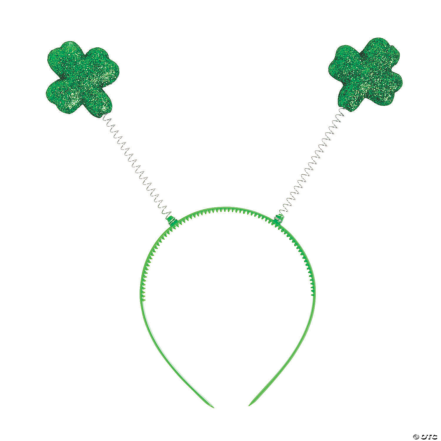 Irish Party Favors And Holiday Costume Accessories One Size Patricks Day Headbands Beistle 3 Piece Glittered Shamrock Head Boppers Happy St Green//Light Green