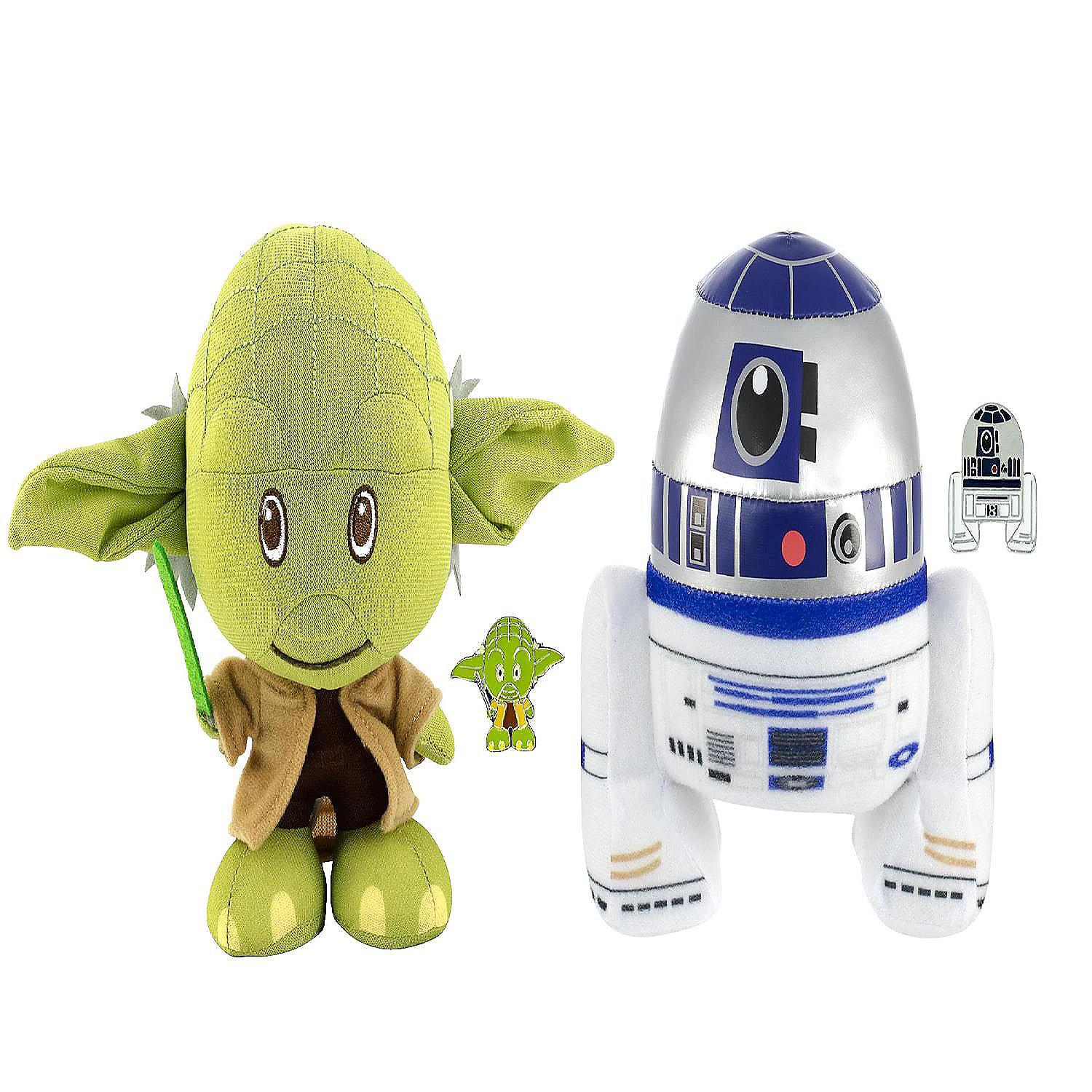 Star Wars Baby Yoda and R2-D2 Stylized 7 Inch Plush Set of 2 With Enamel  Pins | Oriental Trading