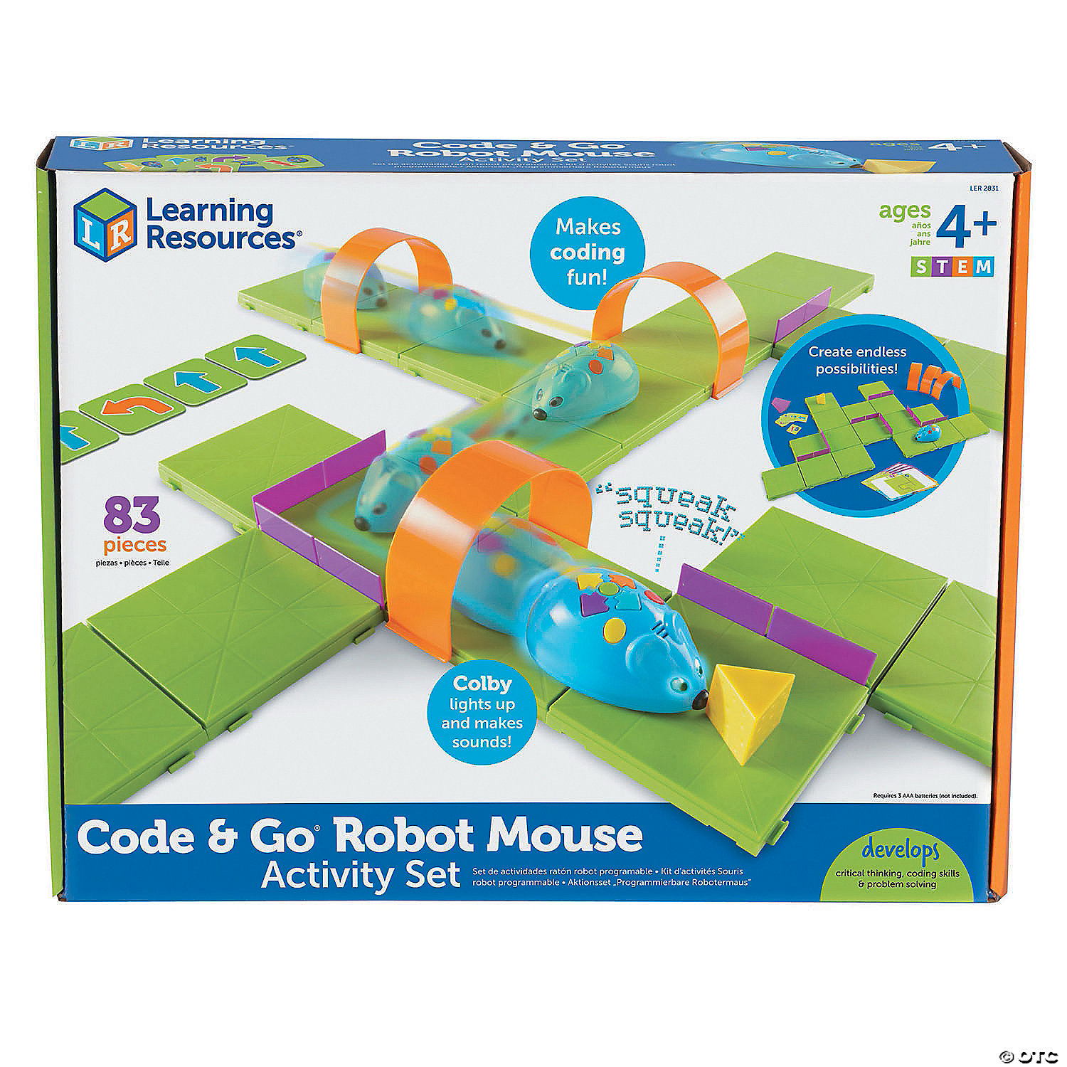 Industrial Scientific Learning Resources Code Go Robot Mouse Classroom Set STEM Coding 