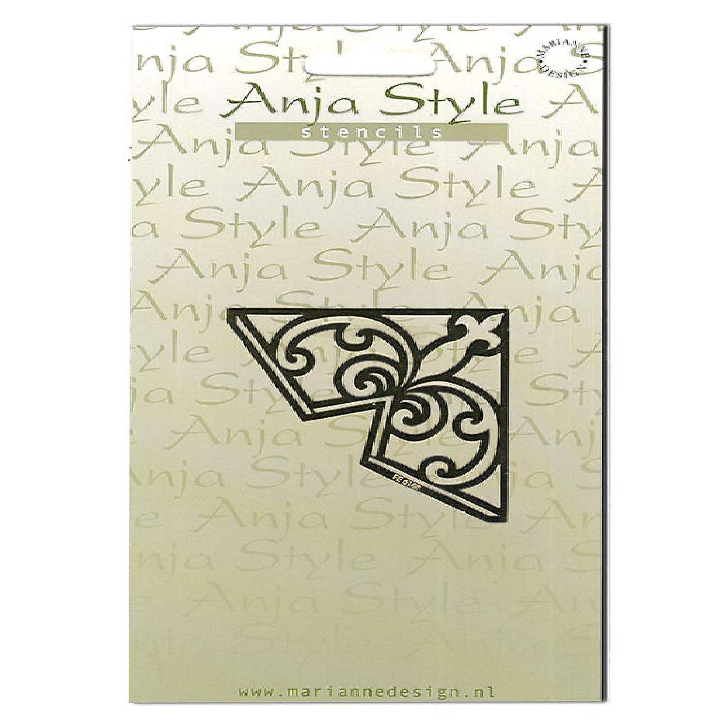 Stencils Anja Style Stencil Corner FE6108 Oriental Trading