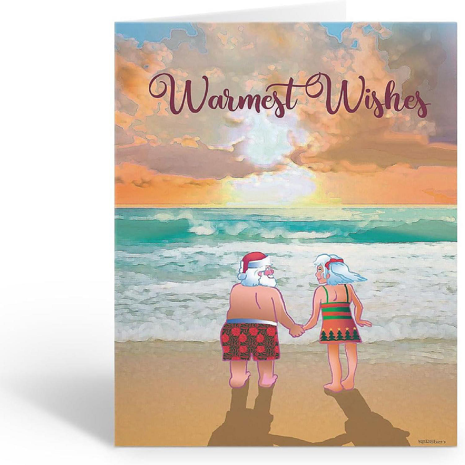 Stonehouse Collection - Mr. and Mrs. Claus Sunset Beach Walk Christmas ...