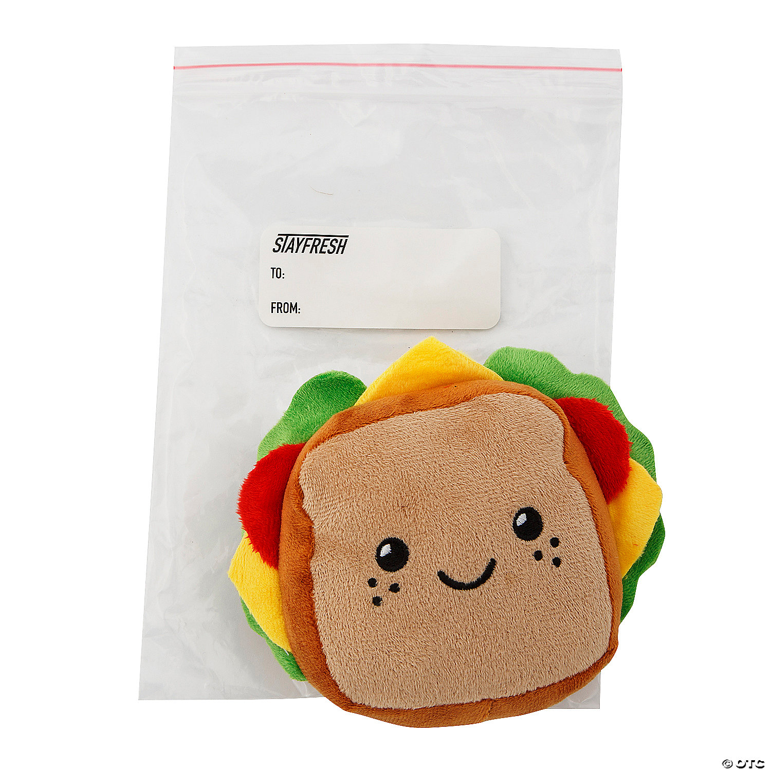 Stuffed Cheese Sandwich Character with Bag