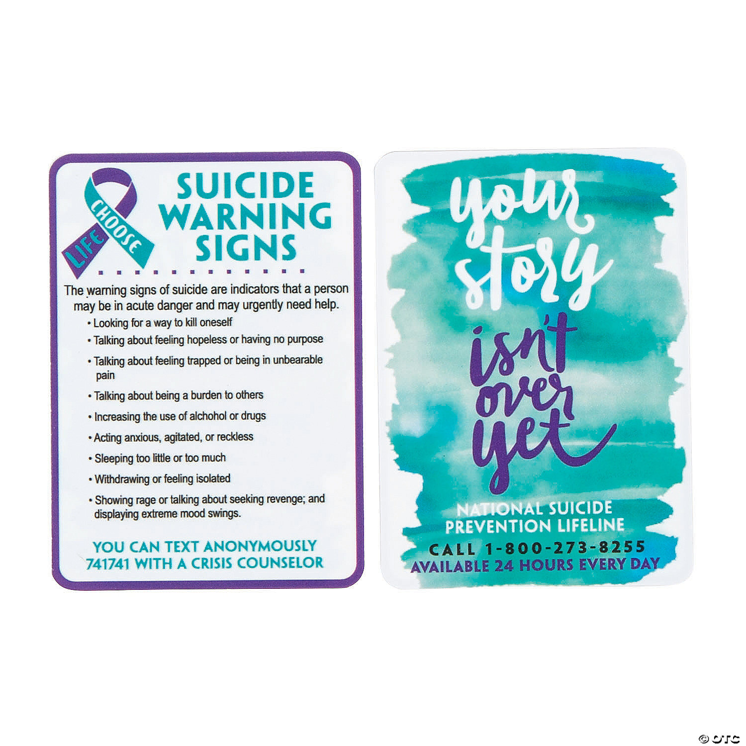 Suicide Awareness Wallet Cards - 36 Pc.