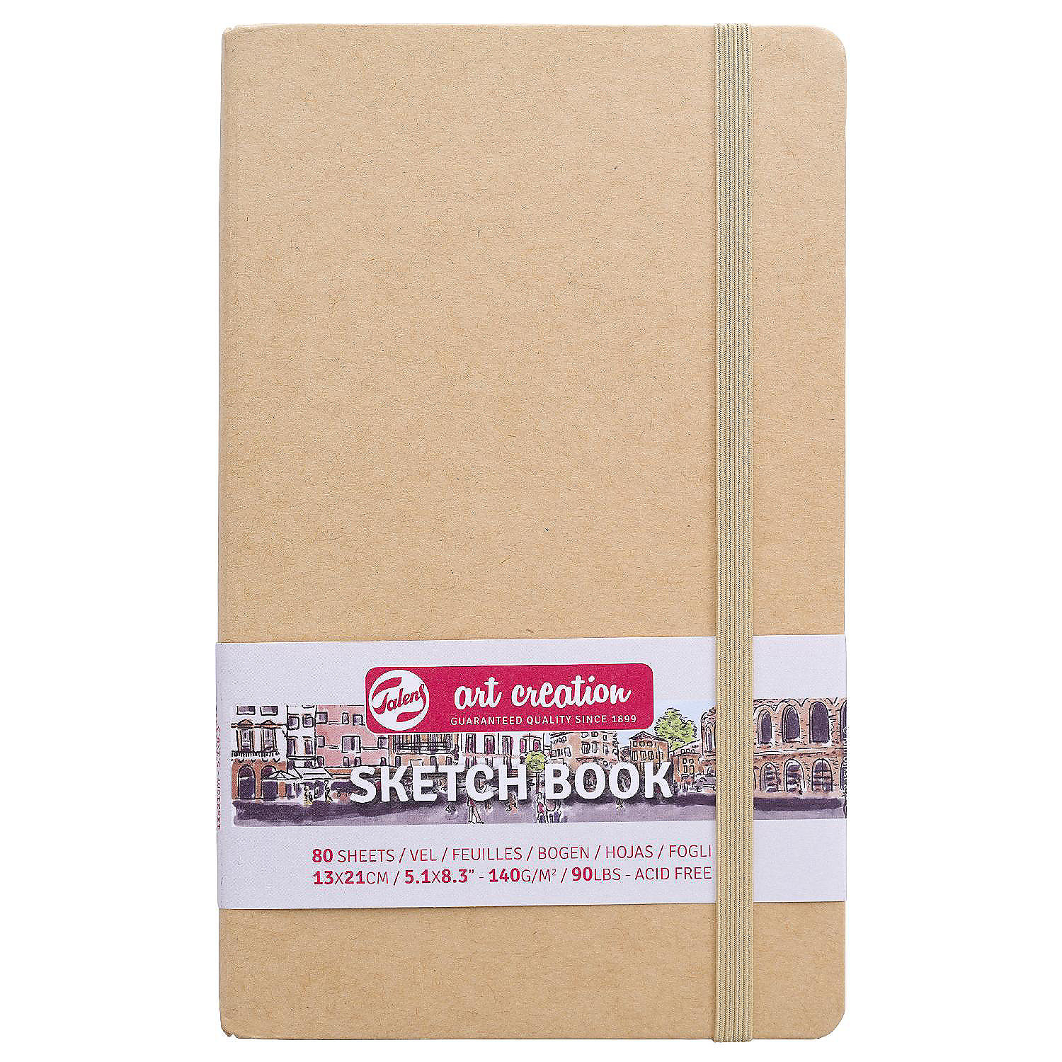 Talens Art Creation Sketchbook 140G 5.1"X8.3"Kraft, 80 Sheets
