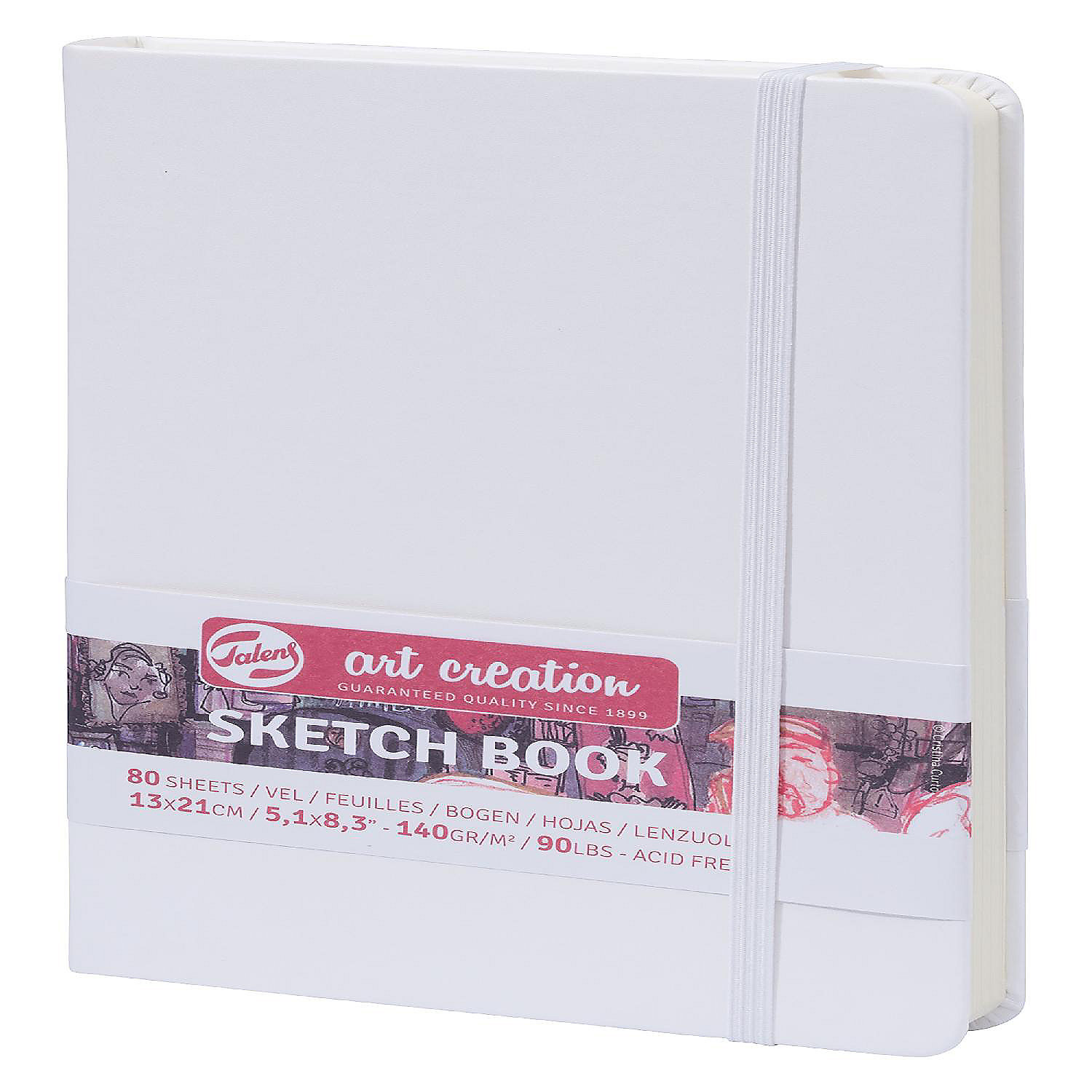 Talens Art Creation Sketchbook 140G 5.1"X8.3"White, 80 Sheets