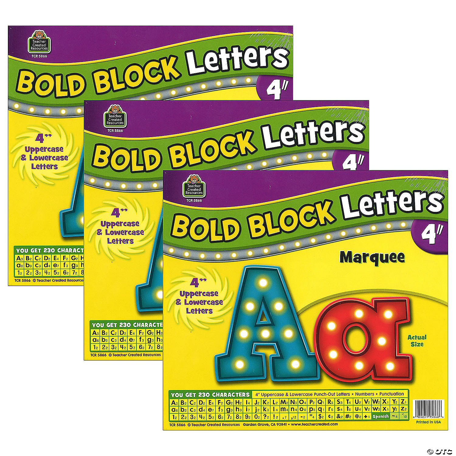 Teacher Created Resources Marquee Bold Block 4