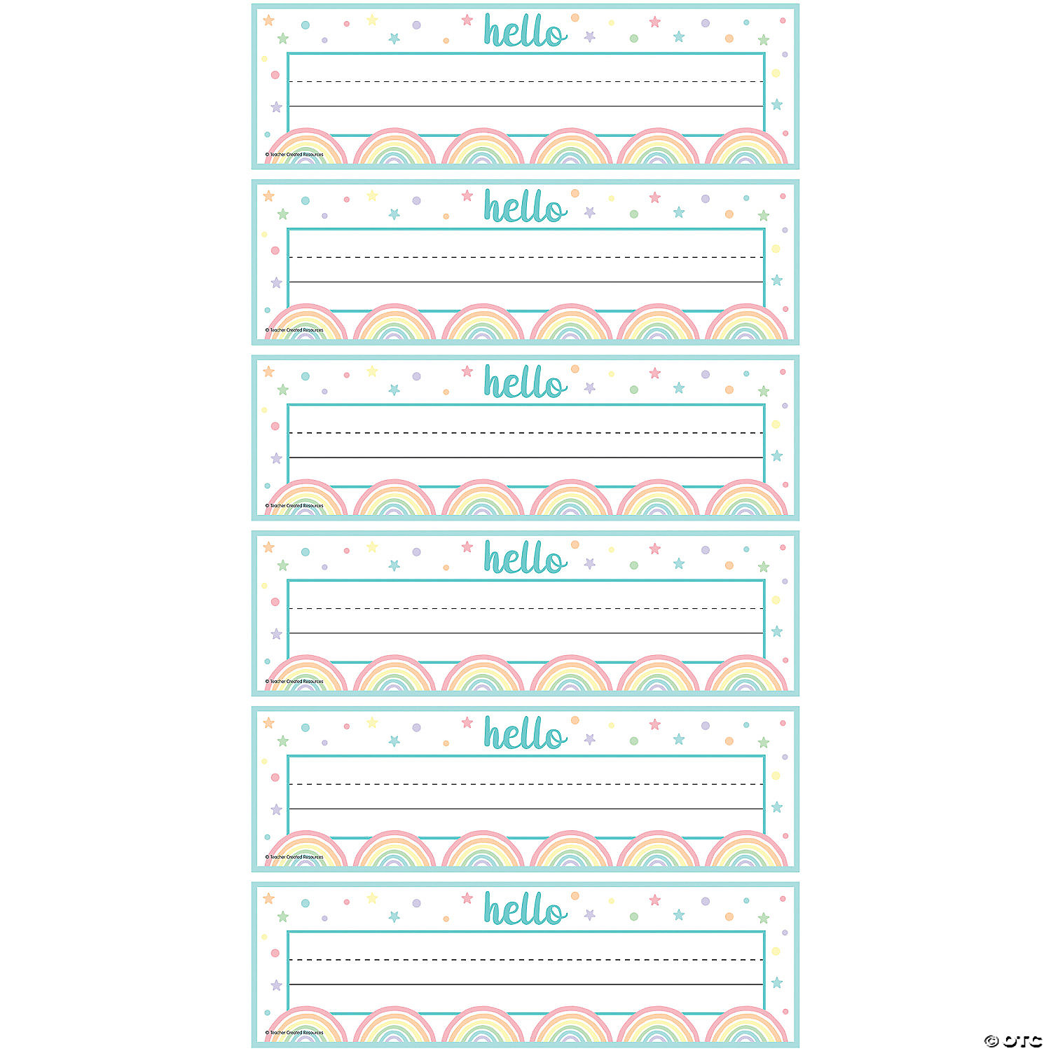 Teacher Created Resources Pastel Pop Flat Name Plates, 36 Per Pack, 6 ...