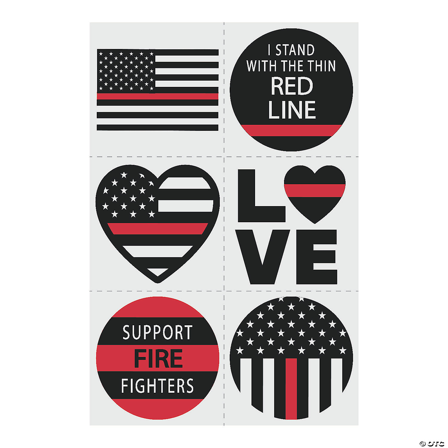 Thin Red Line Temporary Tattoos - 72 Pc. | Oriental Trading