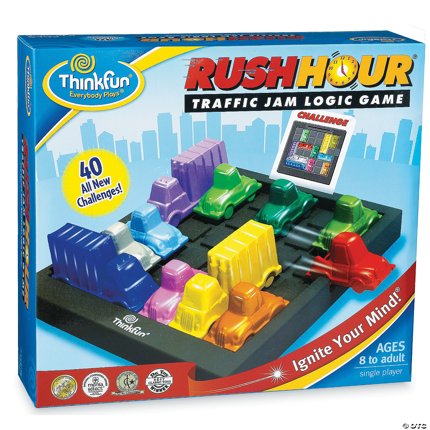 Rush Hour Traffic Jam Game Logic Game and STEM Toy for Boys and Girls Age 5 and Up Multicolor