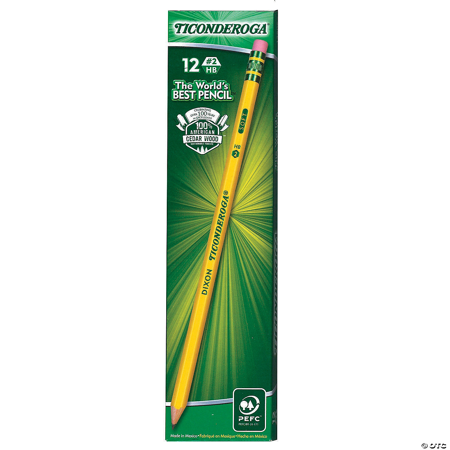 DAMAGED BOX Up & Up #2 Wood Pencils 3-PACK of 24 Count 