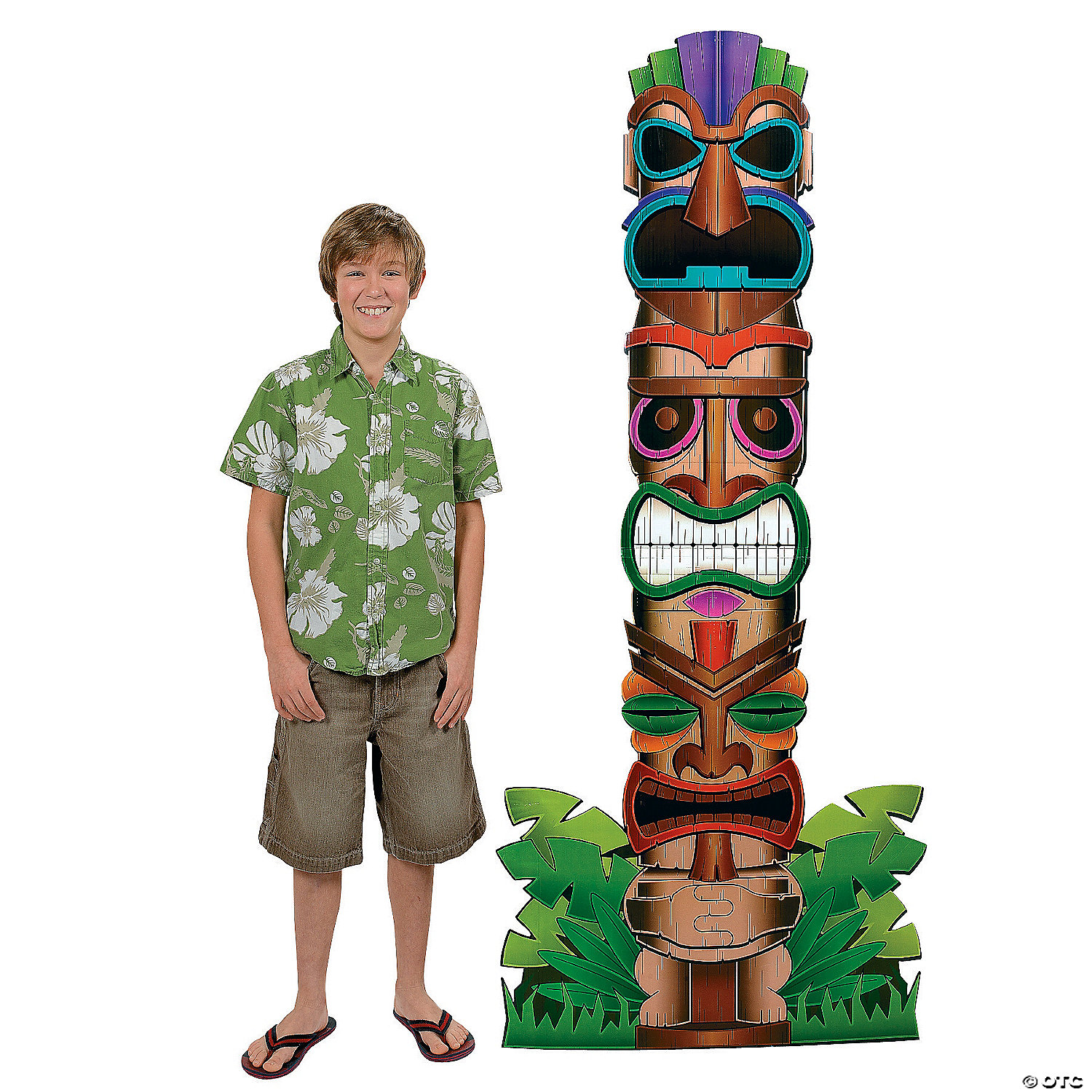 Tiki Totem Pole Cardboard Stand Up Oriental Trading