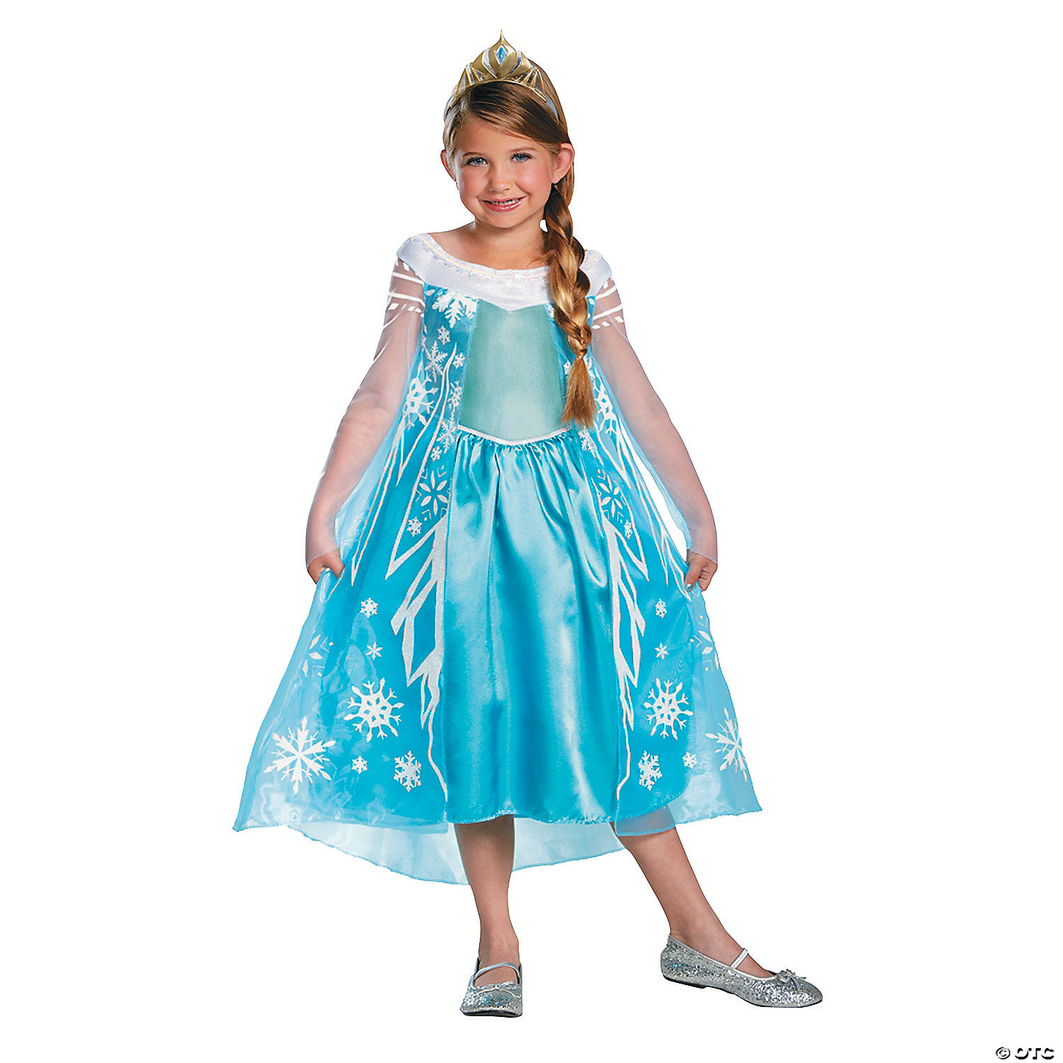 Girls Princess Fancy Costume Dress in ICY Blue with Accessories