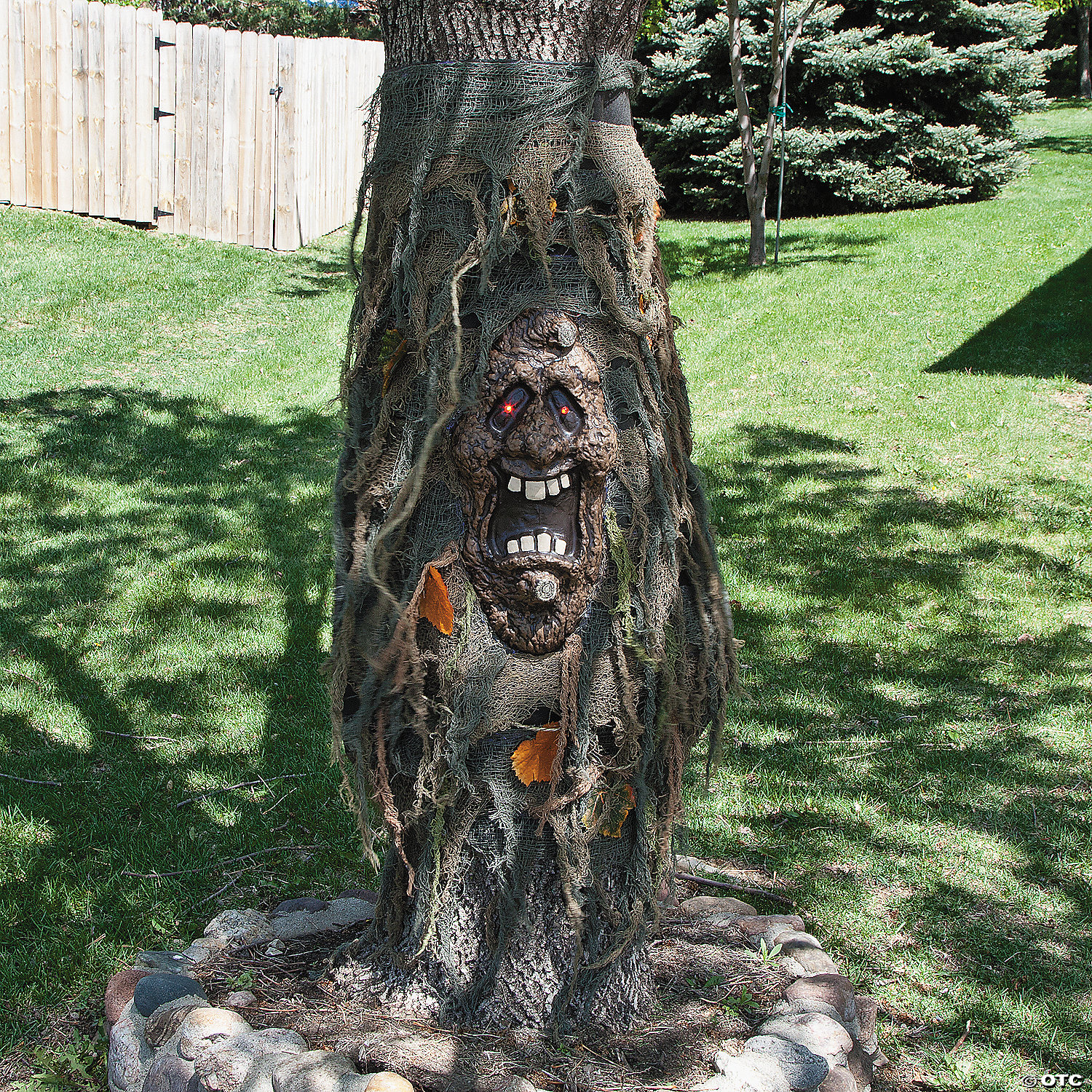 Tree Ghost With Light Up Eyes, Light Up Ghost Yard Decorations