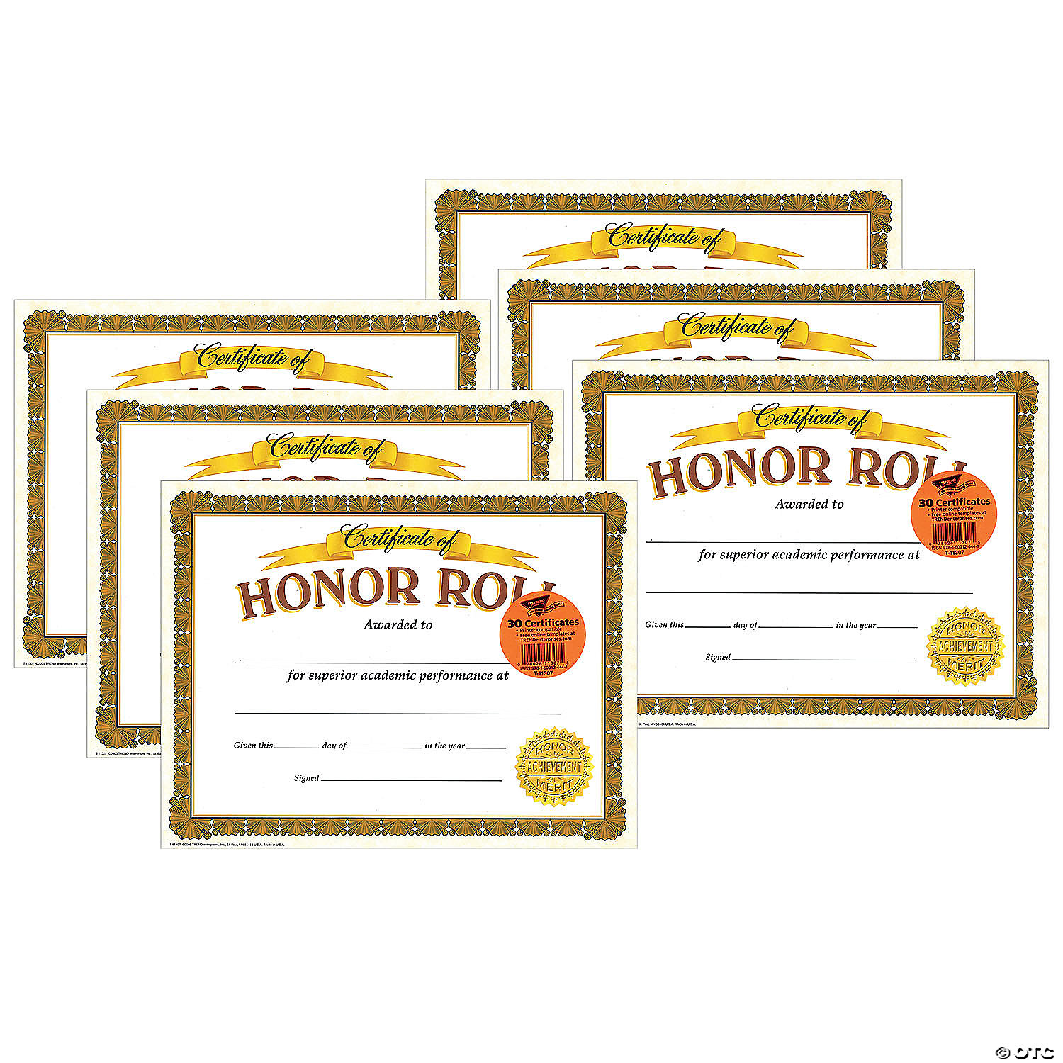 Kansen Mount Bank binnen TREND Honor Roll Classic Certificates, 30 Per Pack, 6 Packs | Oriental  Trading