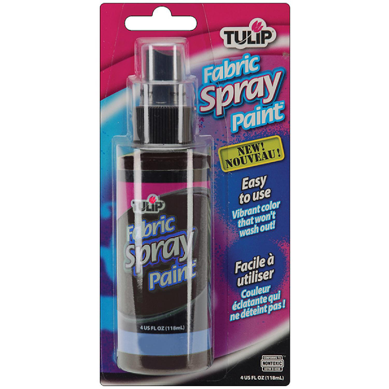 Tulip Fabric Spray Paint 4oz-Asphalt | Oriental Trading