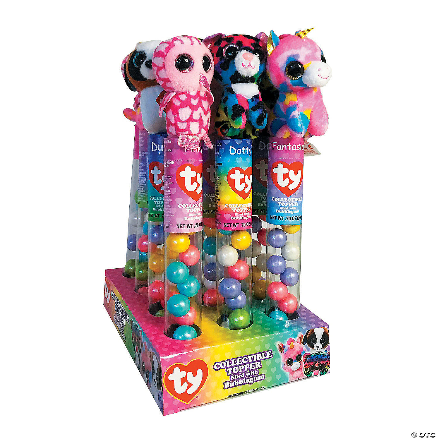 Ty® Bubblegum-Filled Tubes with Beanie Boo Topper