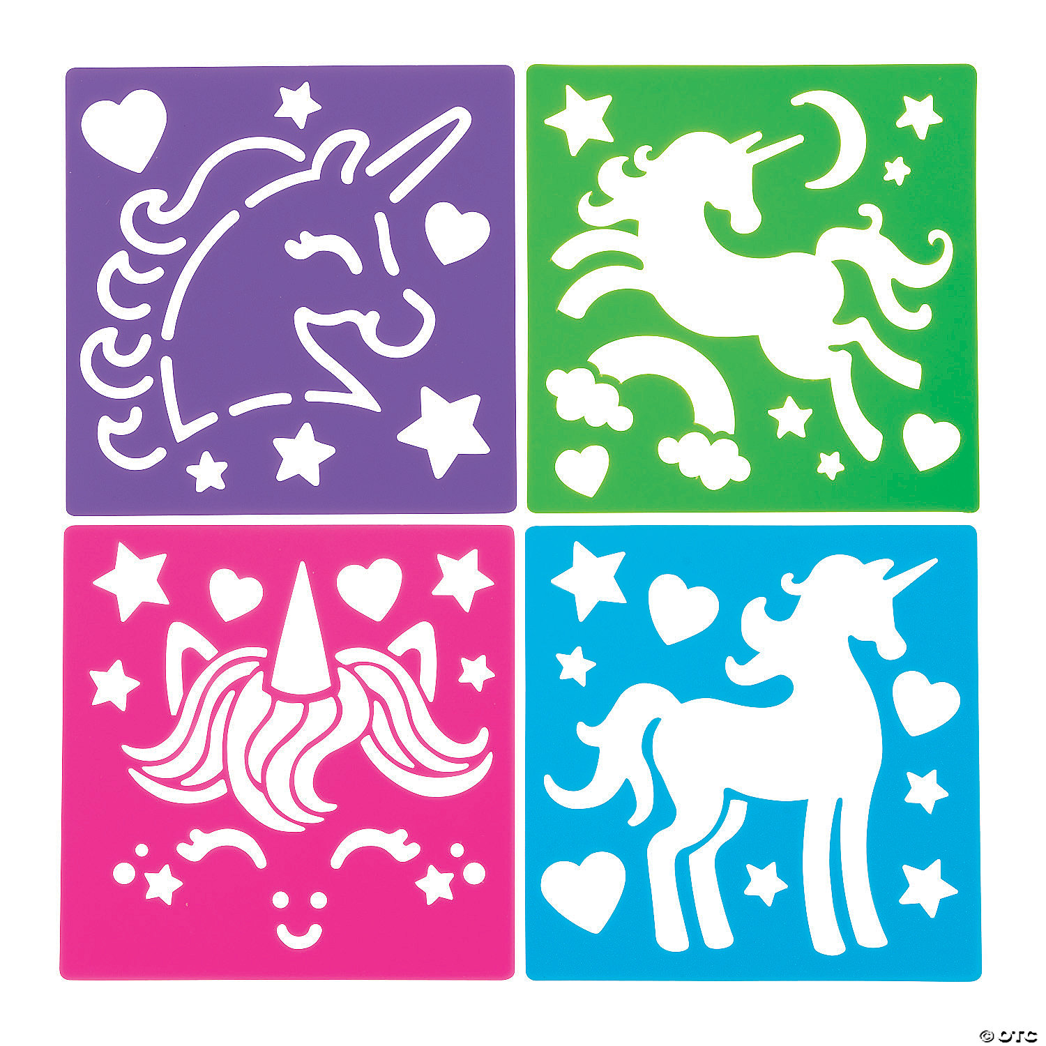 21.59 x 25.40 cm M - Stencils for Walls Original Childs Rainbow Unicorns Stencil Unicorn Stencil Set
