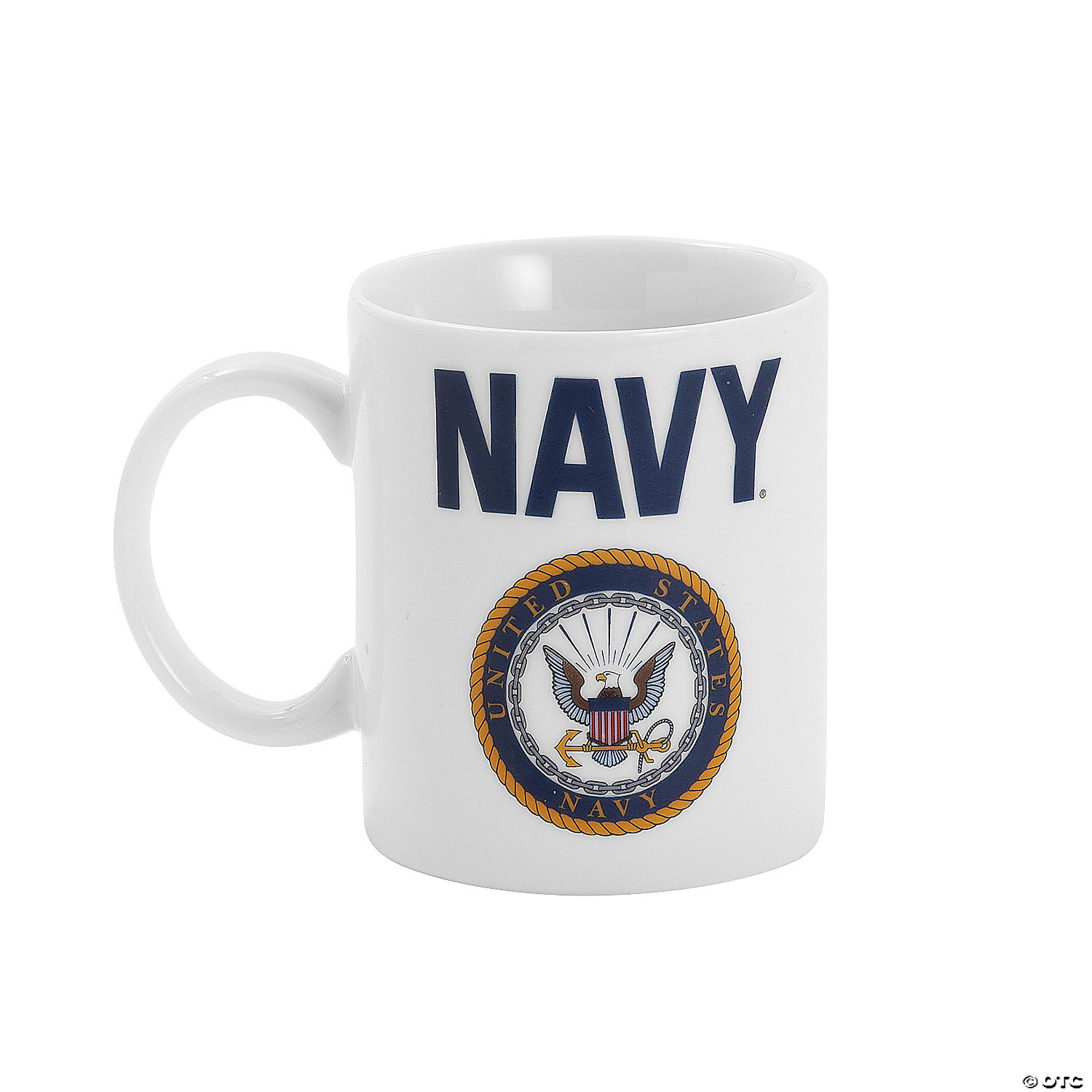 Black Coffee Travel Mug with Department of the NAVY Emblem 
