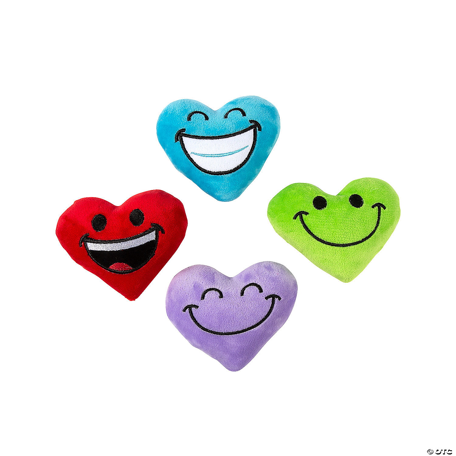 Valentine's Day Funny Face Stuffed Hearts - 12 Pc. | Oriental Trading