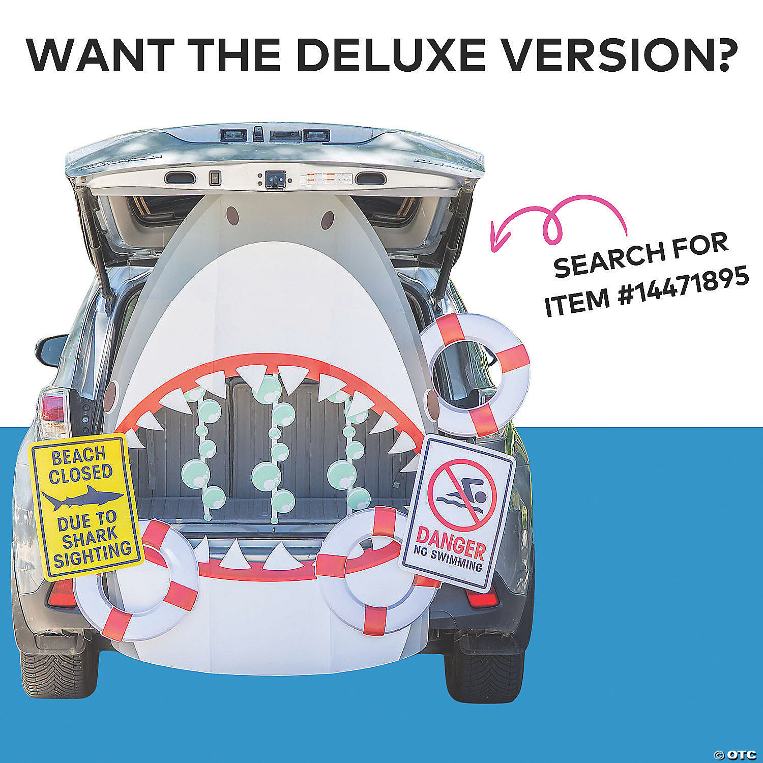 Value Gray & White Shark Trunk-or-Treat Decorating Kit