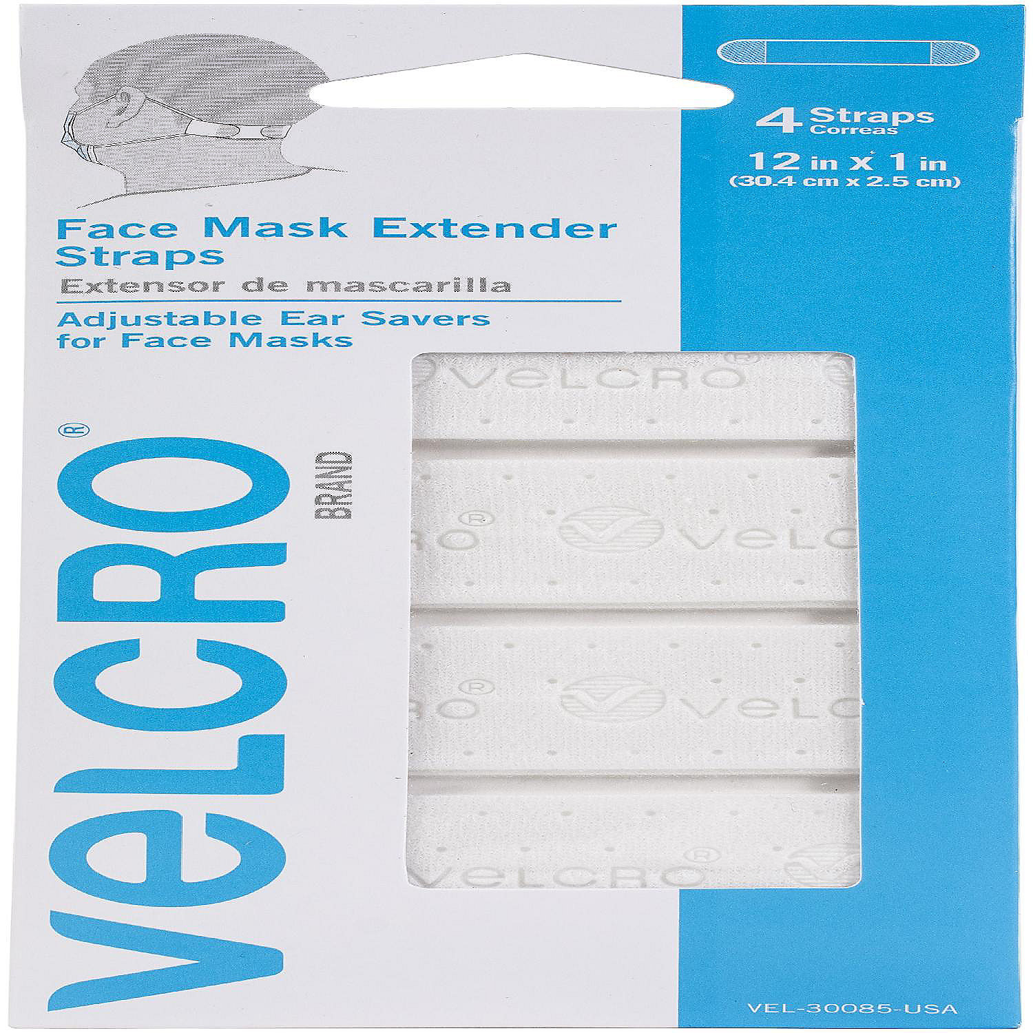 VELCRO(R) Brand Mask Extender 4/PkgWhite Oriental Trading