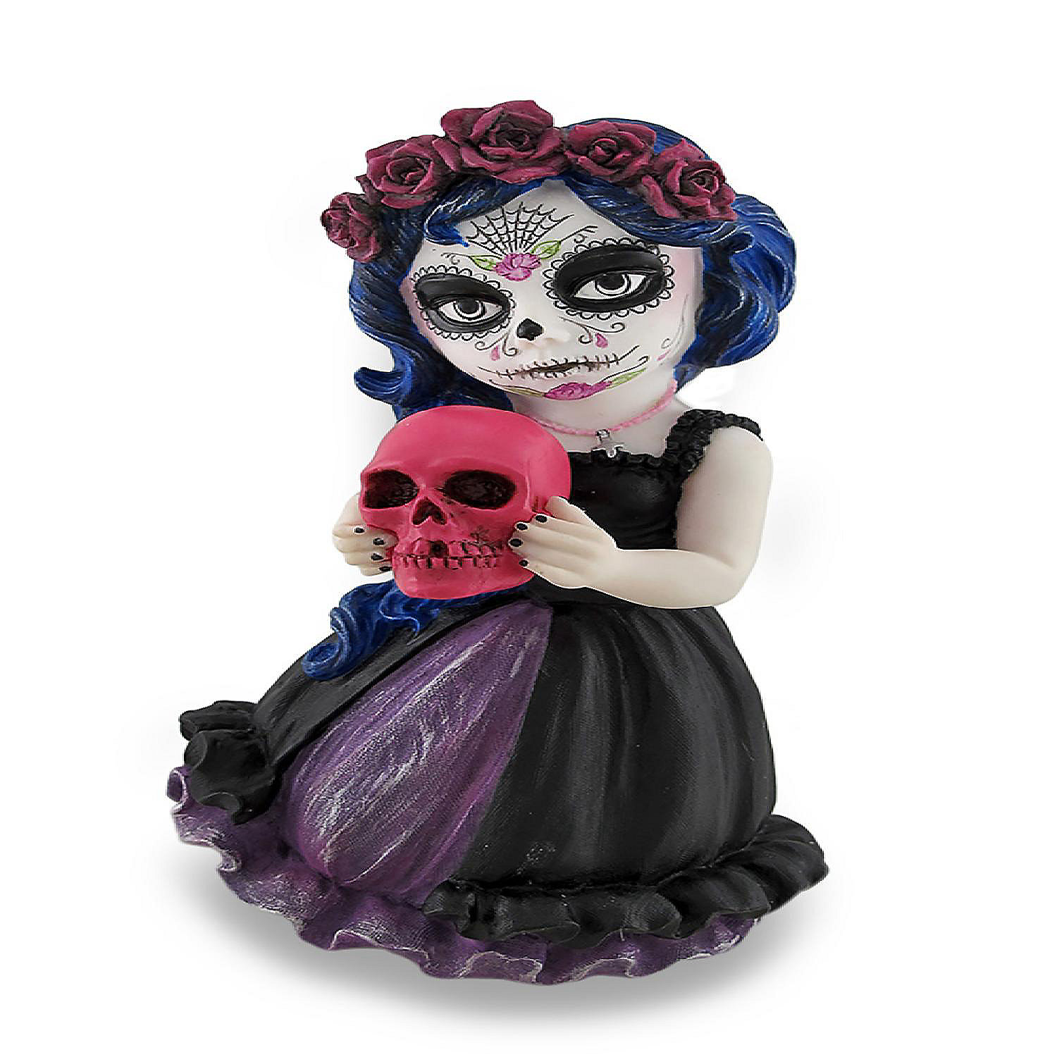 Veronese Design Cosplay Kids Mini Day of Dead Girl Holding Skull Resin ...