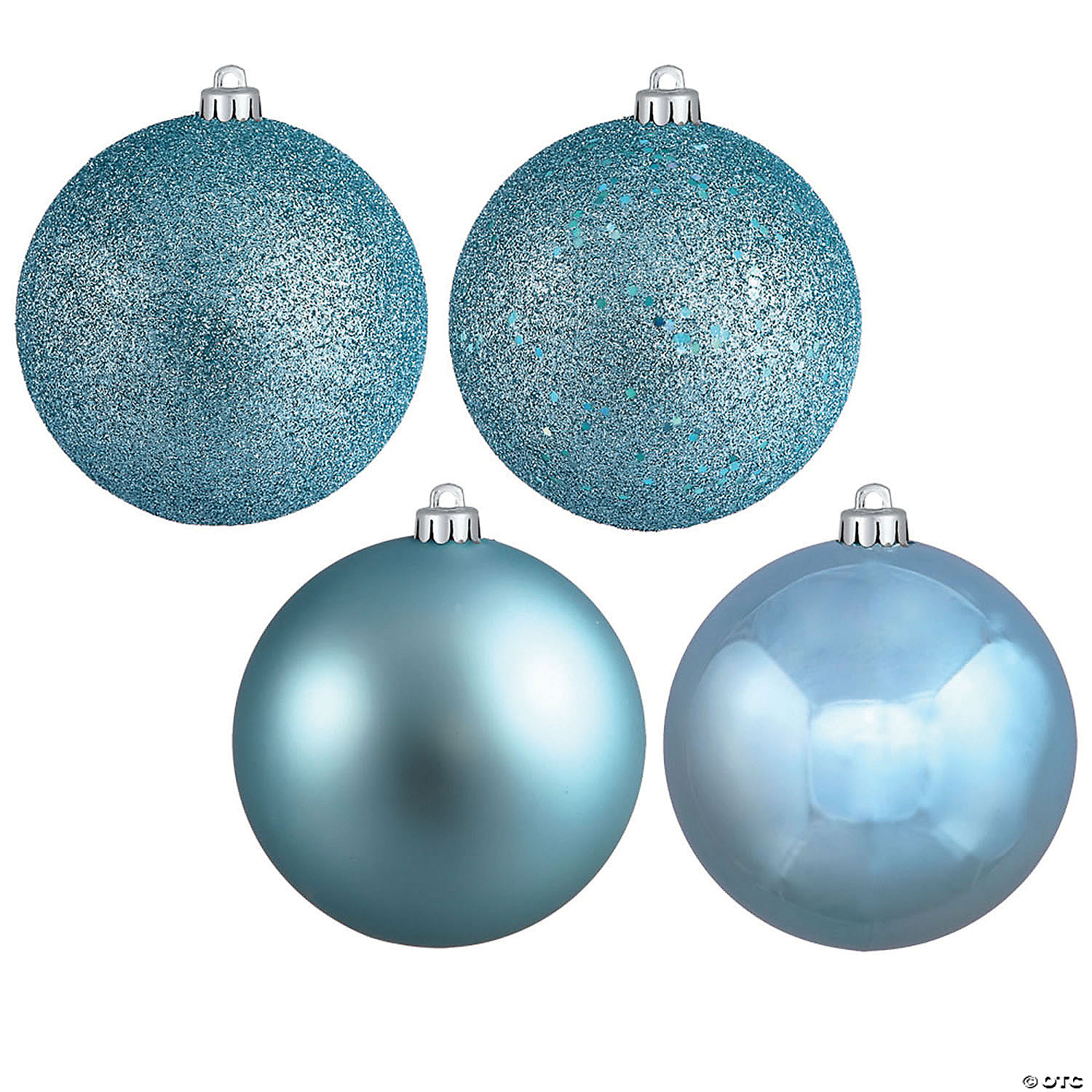 Includes 24 Ornaments per Pack. Vickerman 2.4 Teal Glitter Ball Ornament 