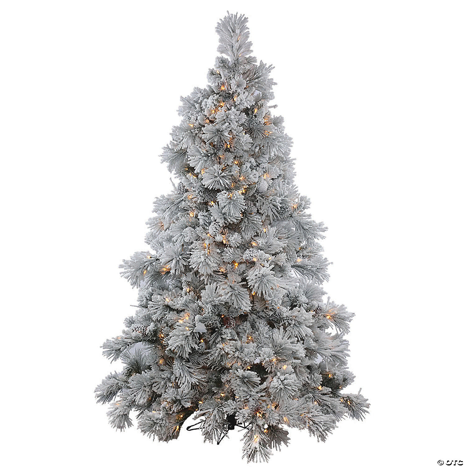 Vickerman 3 5 Flocked Alberta Christmas Tree With Clear Lights