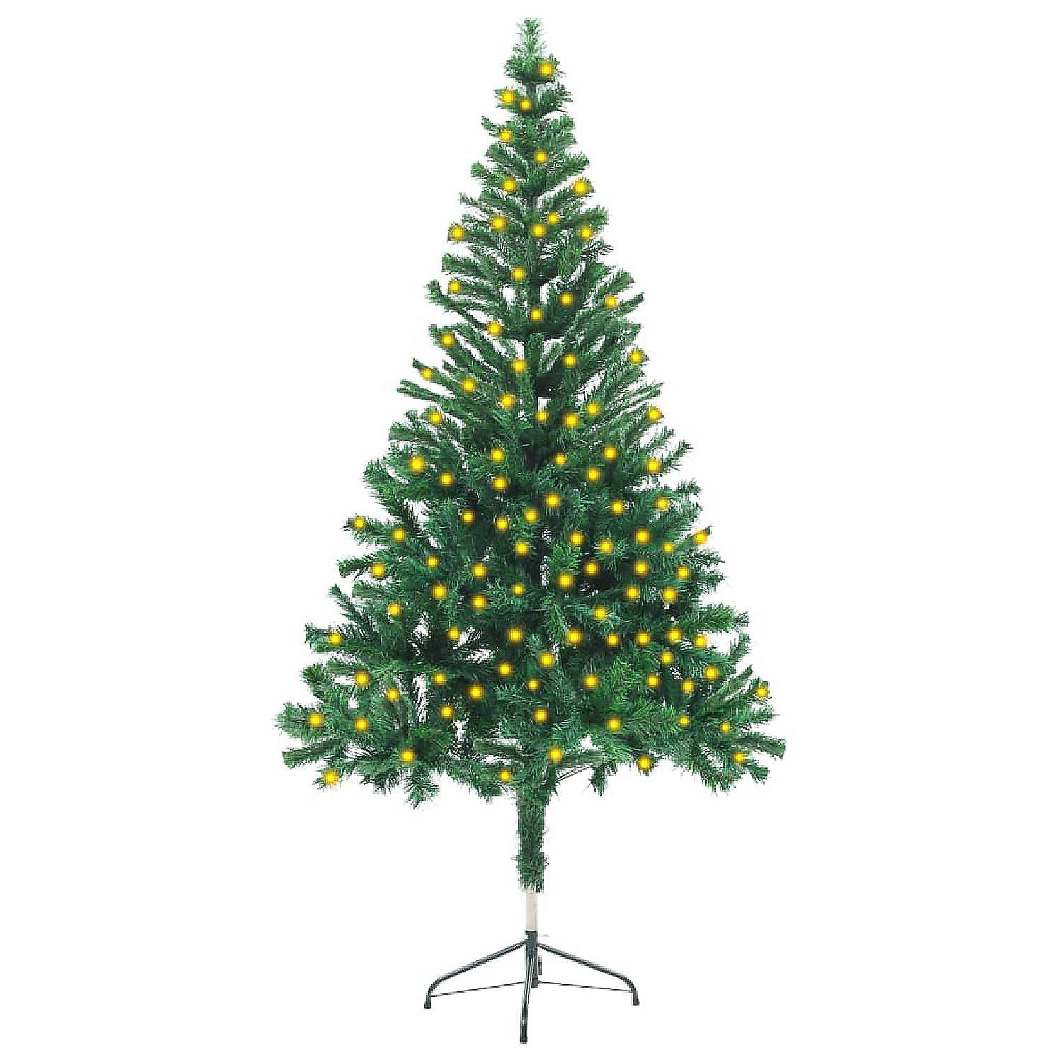VidaXL 5' Green Artificial Christmas Tree with LED Lights & 380pc