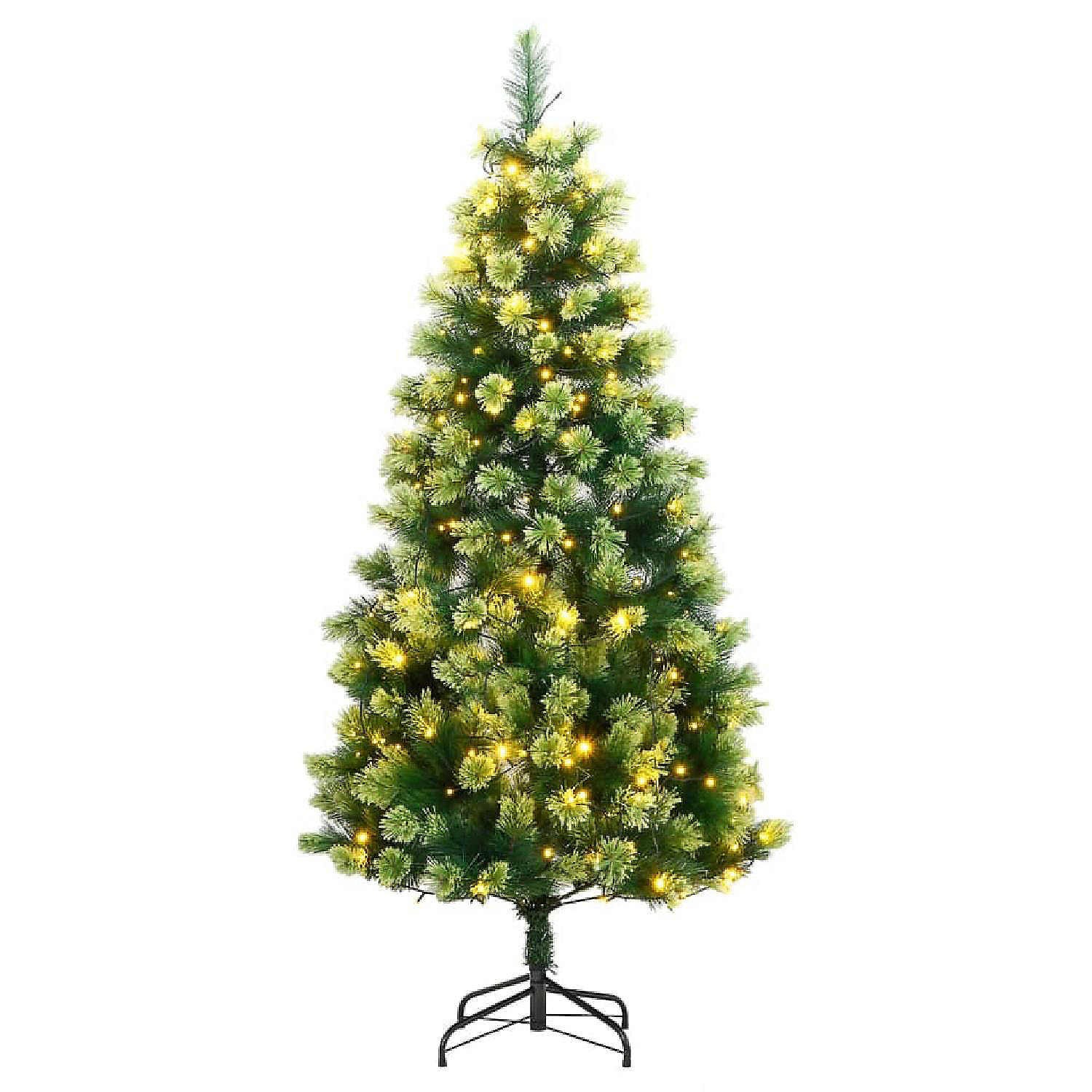 vidaXL Artificial Hinged Christmas Tree 300 LEDs 70.9" Oriental Trading