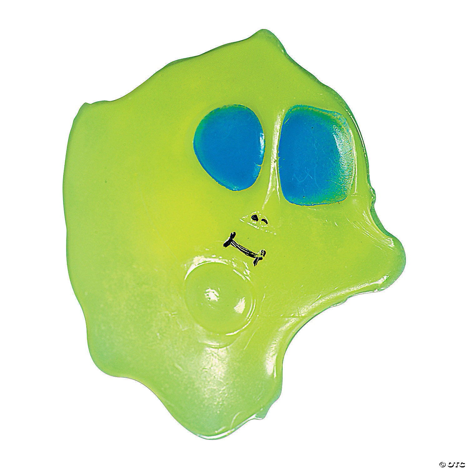 Alien Splat Ball - Wurfspielzeug, Quetschbar & Kehrt In Form Zurück - 3 Farben (grün, Silber, Blau), Ca. 16 Cm