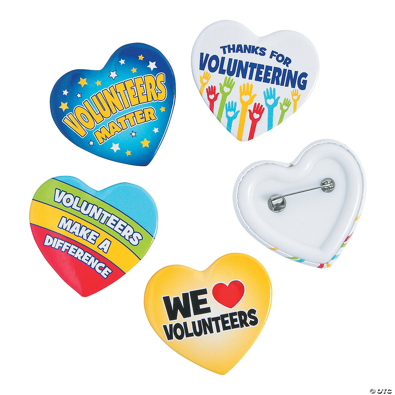 5 VolunteerGifts Outstanding Service Bulk Lapel Pin for Volunteers